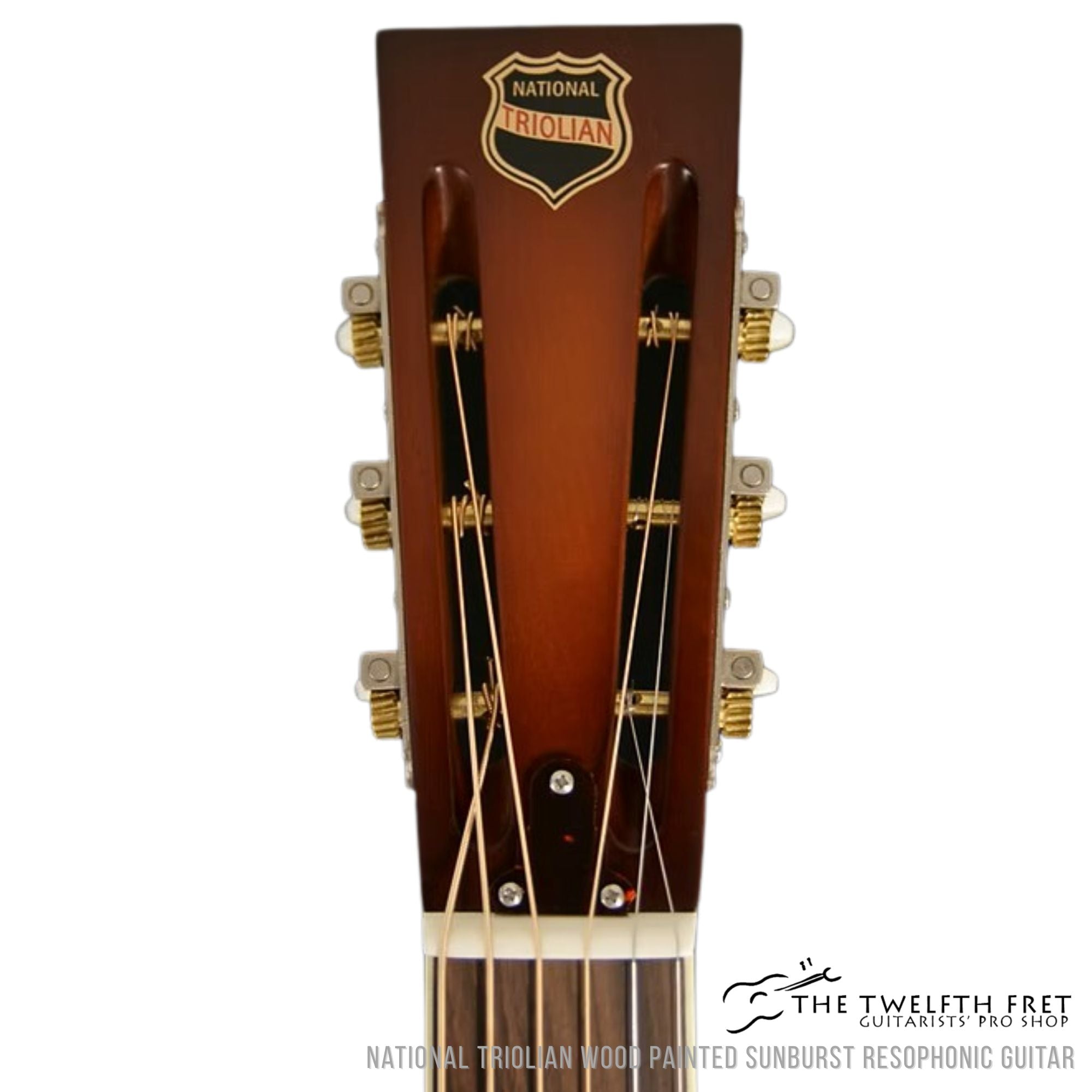 National Triolian Wood Painted Sunburst Resophonic Guitar - The Twelfth Fret