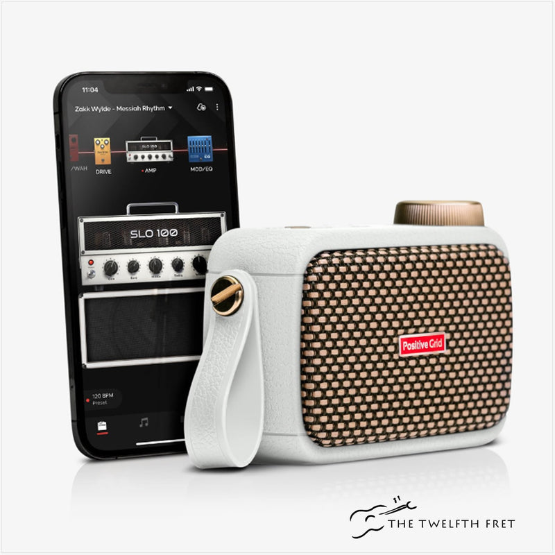 Positive Grid Spark GO Portable Smart Guitar Amp & Bluetooth Speaker (Pearl) - The Twelfth Fret