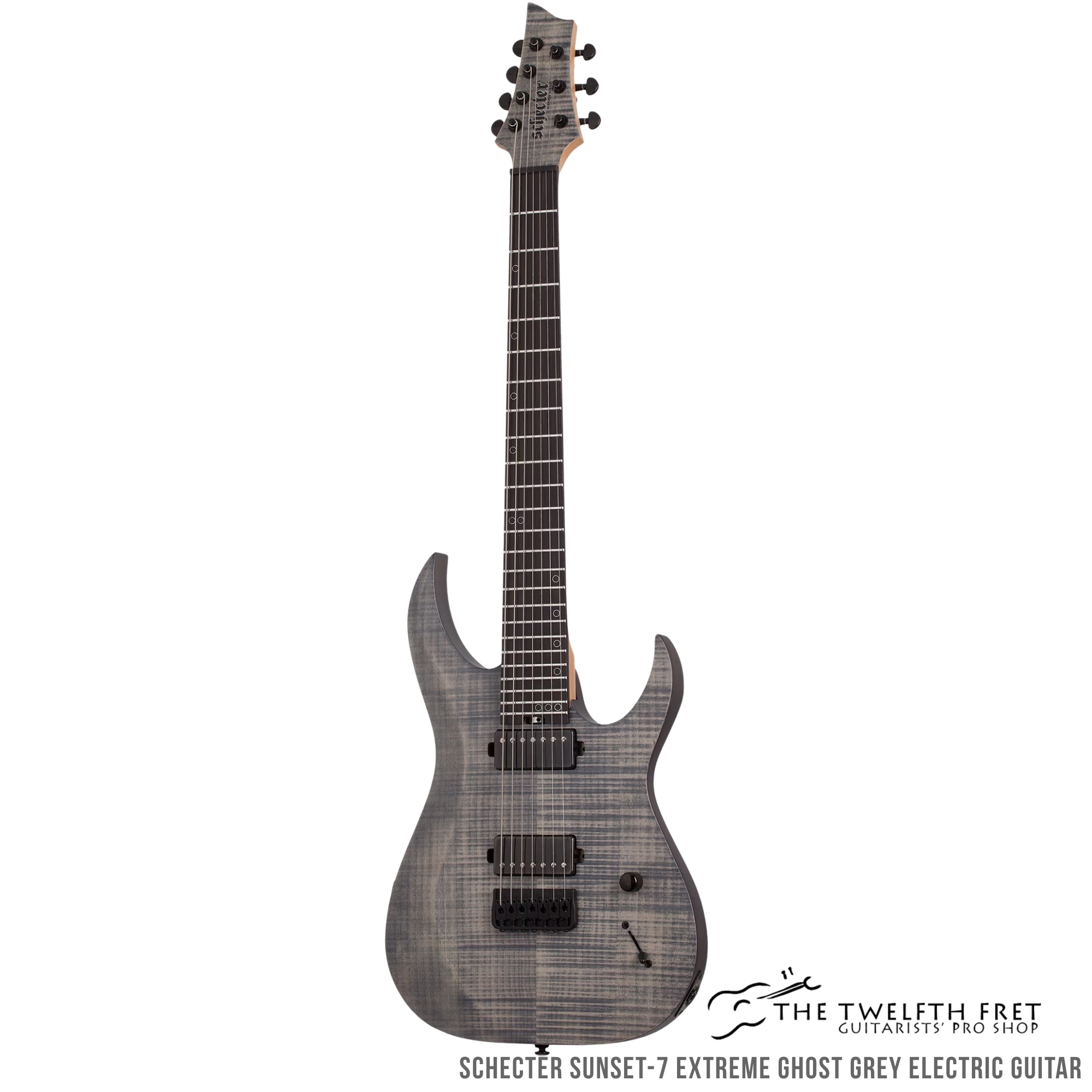 Schecter Sunset-7 Extreme Ghost Grey Electric Guitar - The Twelfth Fret 