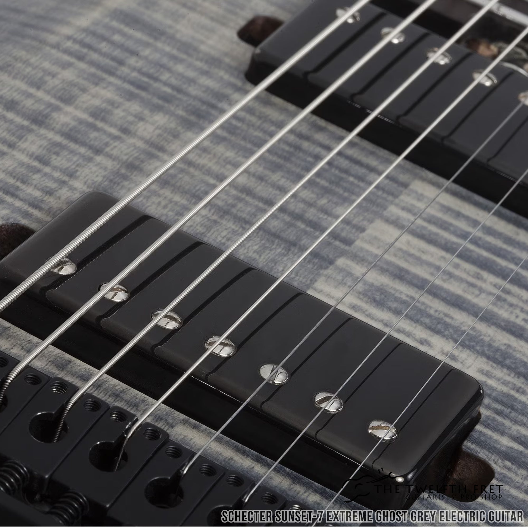 Schecter Sunset-7 Extreme Ghost Grey Electric Guitar - The Twelfth Fret 