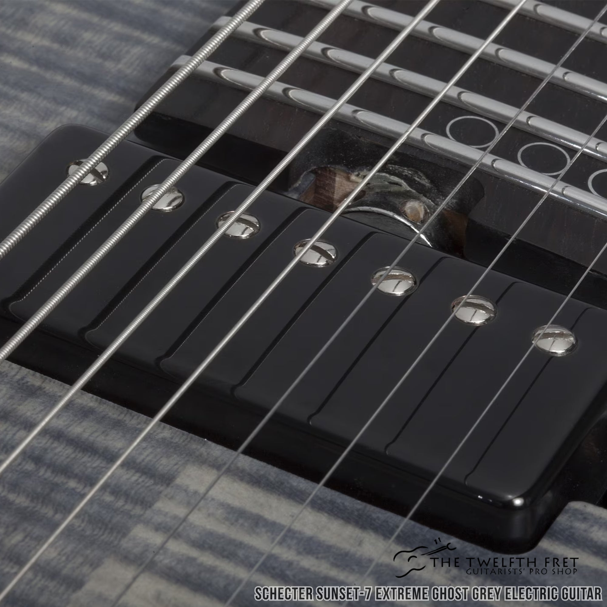 Schecter Sunset-7 Extreme Ghost Grey Electric Guitar - The Twelfth Fret 