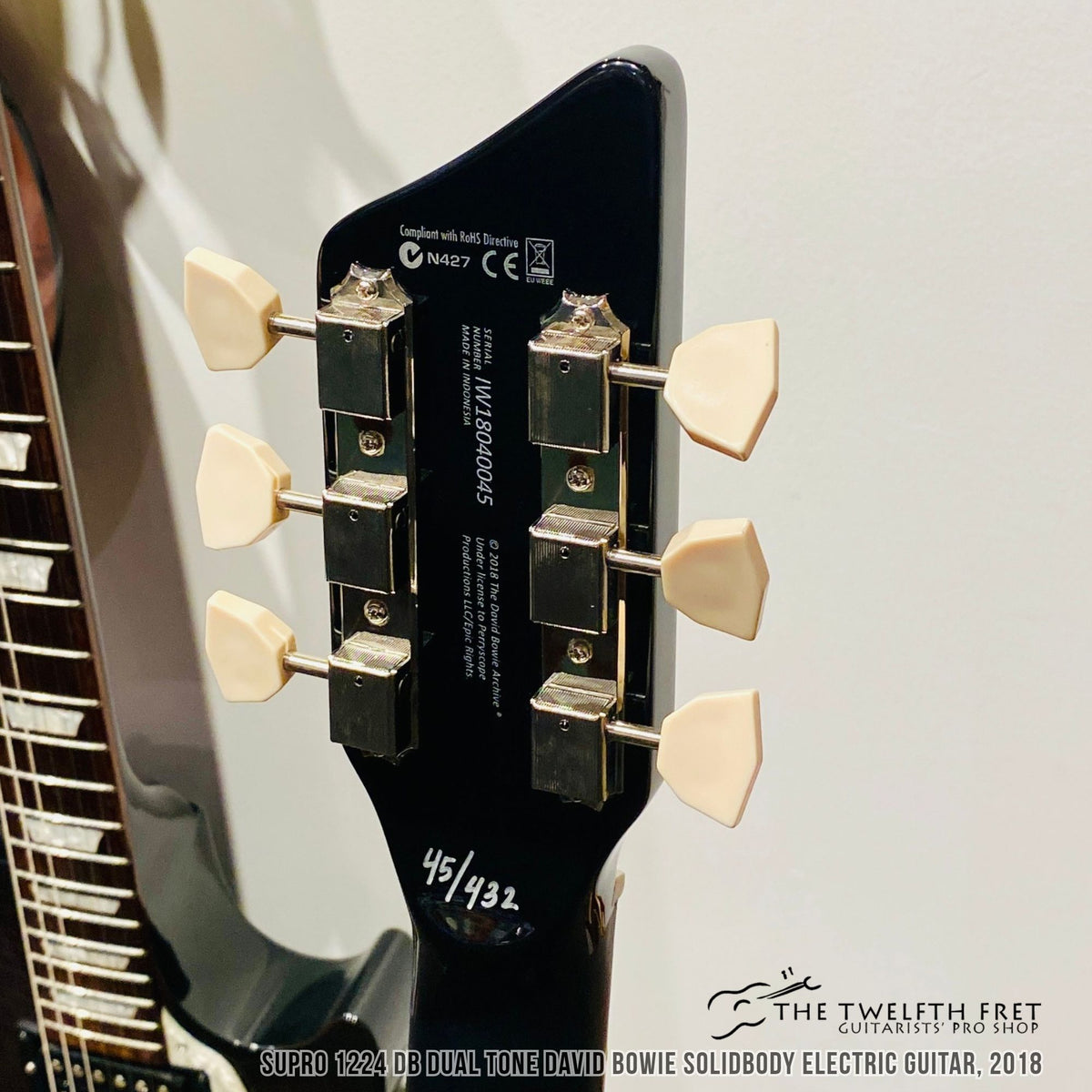 Supro 1224 DB Dual Tone David Bowie Solidbody Electric Guitar, 2018 - The Twelfth Fret
