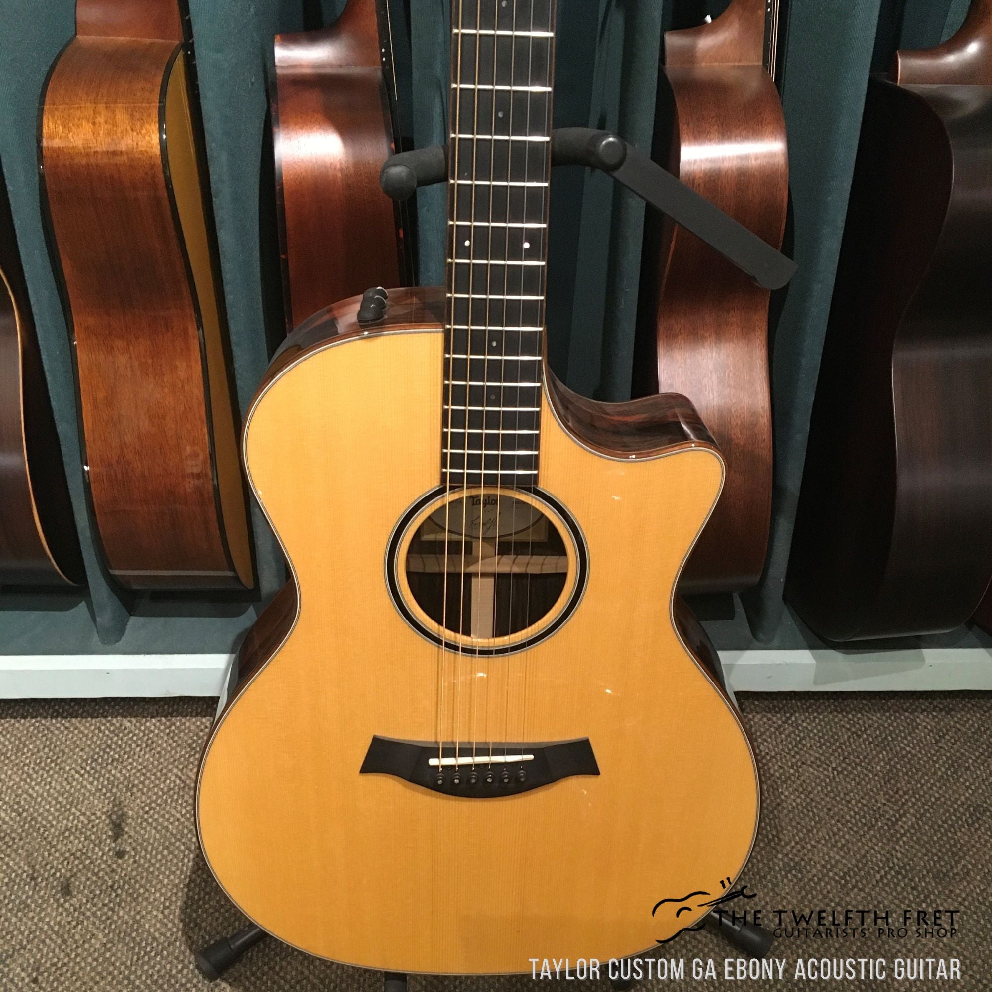 Taylor Custom GA Ebony Acoustic Guitar Used - The Twelfth Fret