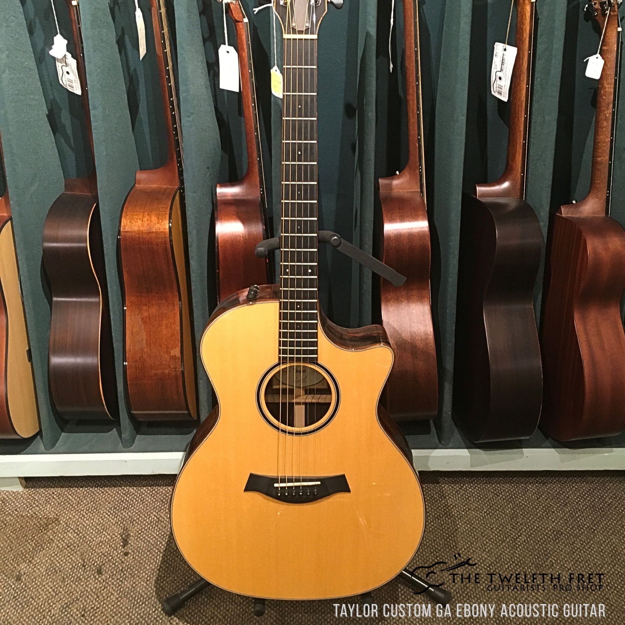 Taylor Custom GA Ebony Acoustic Guitar Used - The Twelfth Fret