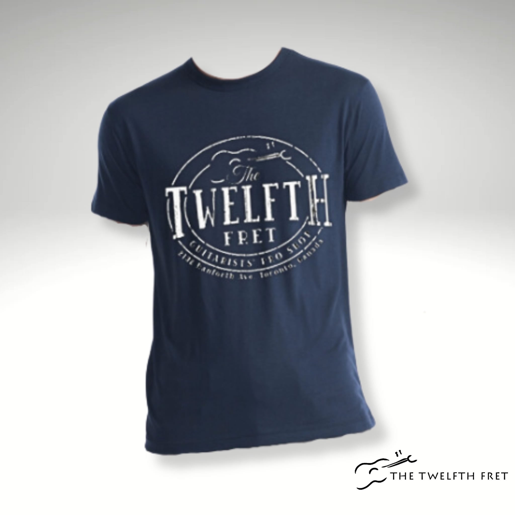 The Twelfth Fret Crest Logo T-Shirt - Midnight Blue