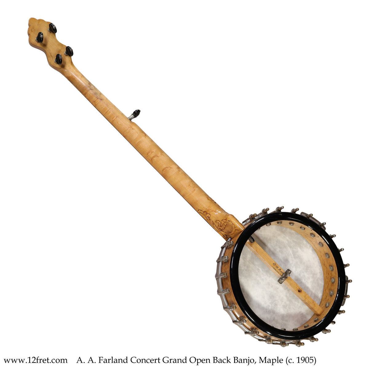 A. A. Farland Concert Grand Open Back Banjo, Maple (c. 1905) - The Twelfth Fret