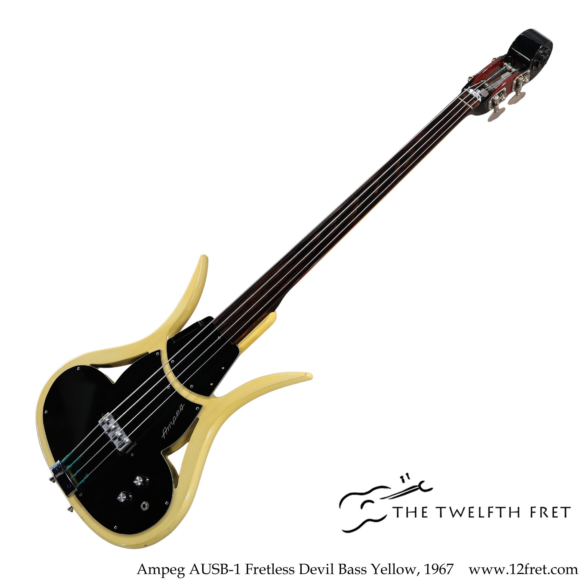 Ampeg AUSB-1 Fretless Devil Bass Yellow, 1967 - The Twelfth Fret