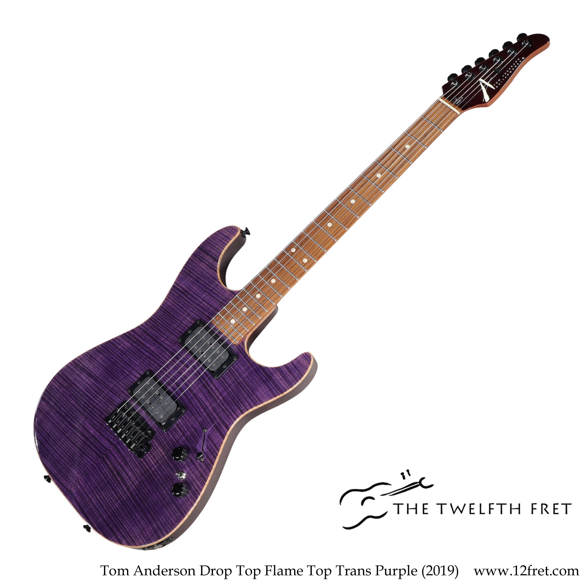 Tom Anderson Drop Top Flame Top Trans Purple (2019) - The Twelfth Fret