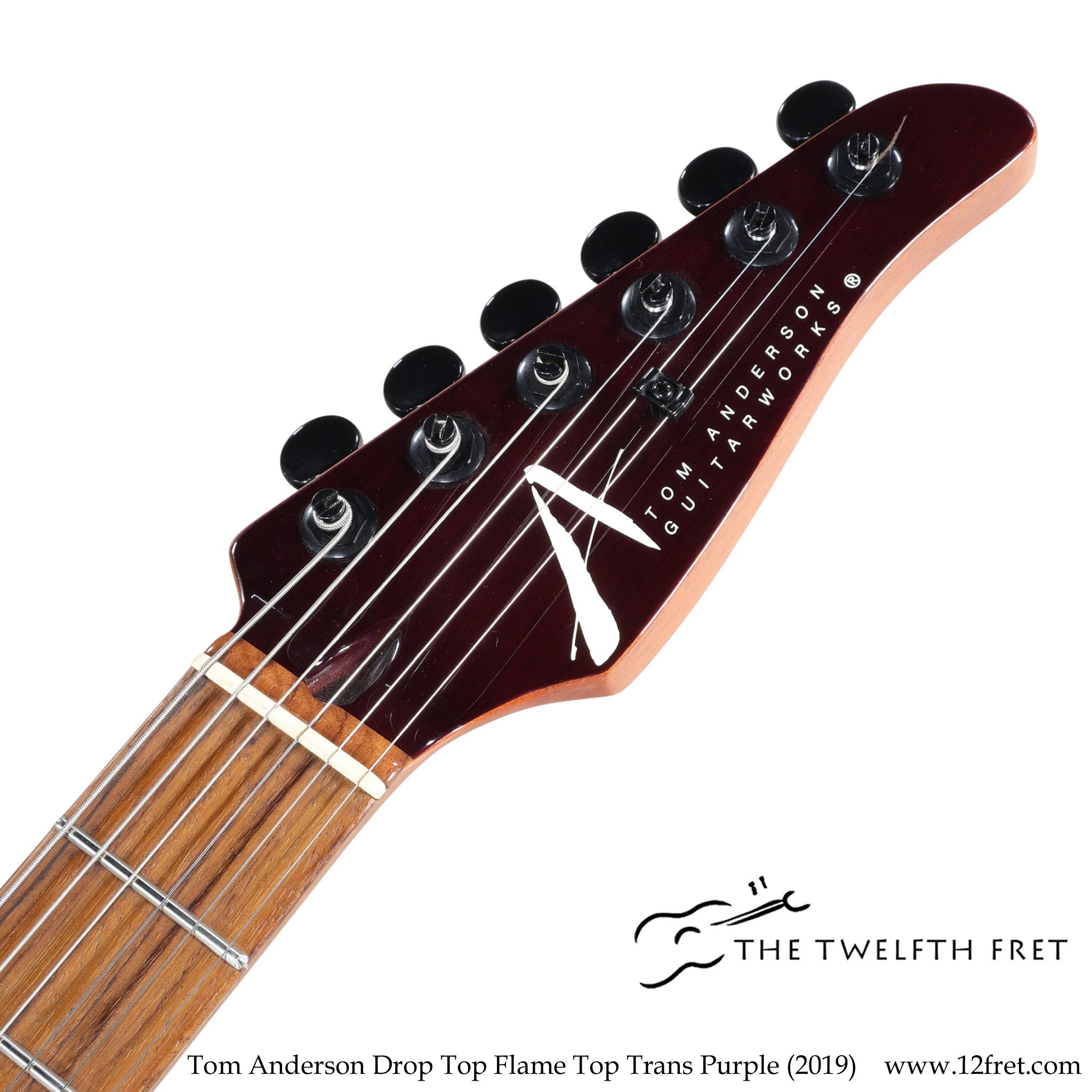Tom Anderson Drop Top Flame Top Trans Purple (2019) - The Twelfth Fret