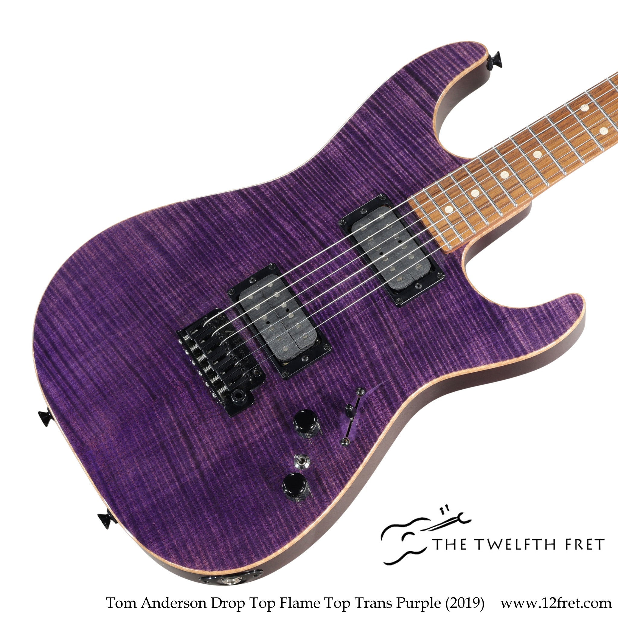 Tom Anderson Drop Top Flame Top Trans Purple (2019) - The Twelfth Fret