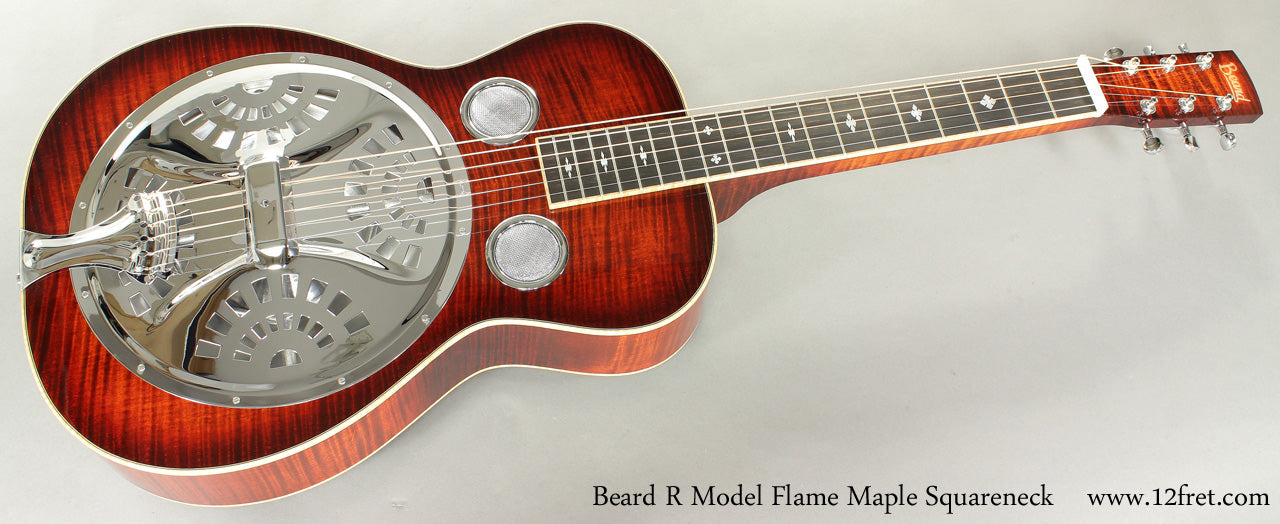 Beard R Model Flame Maple Squareneck Resonator Guitar - The Twelfth Fret