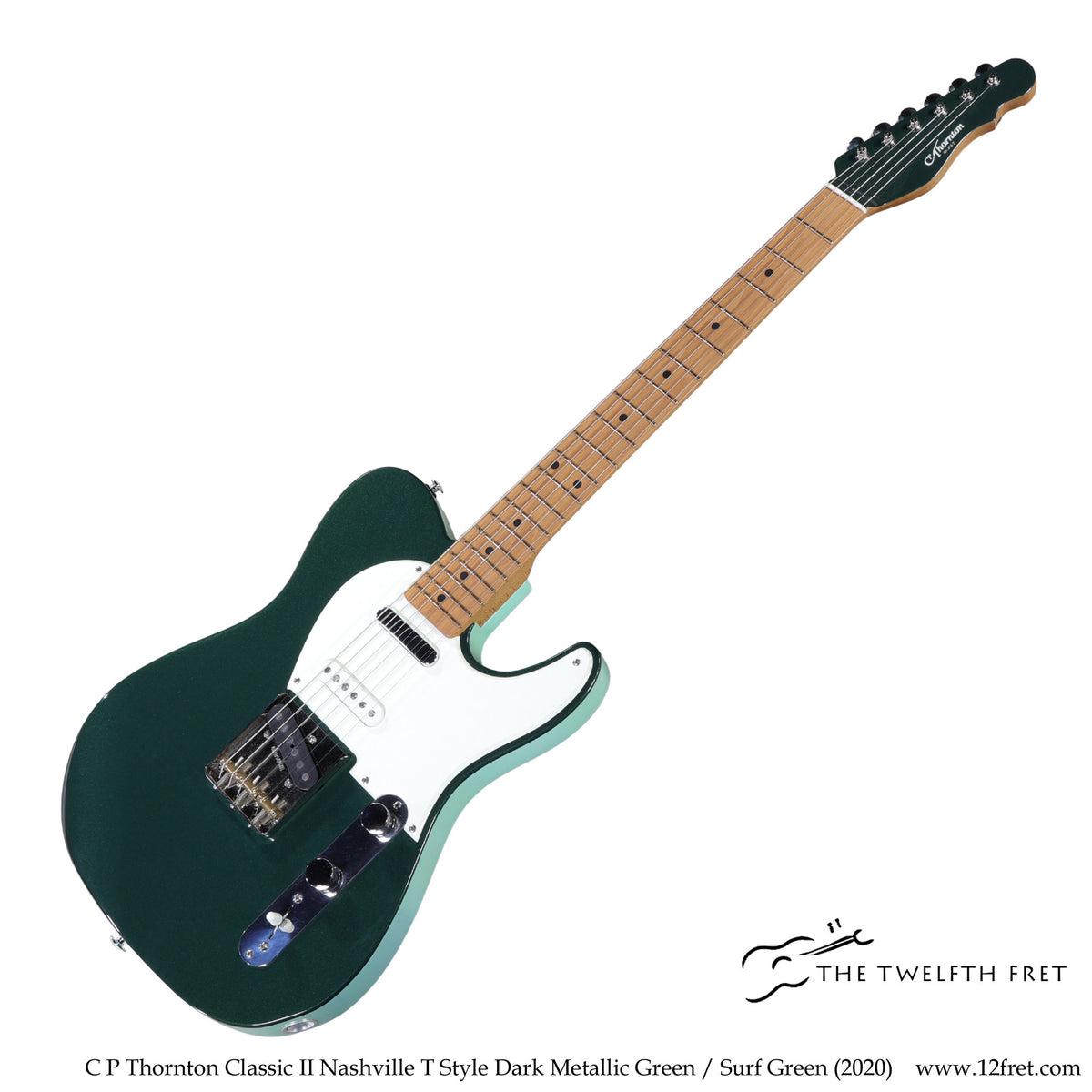 C P Thornton Classic II Nashville T Style Dark Metallic Green / Surf Green (2020) - The Twelfth Fret
