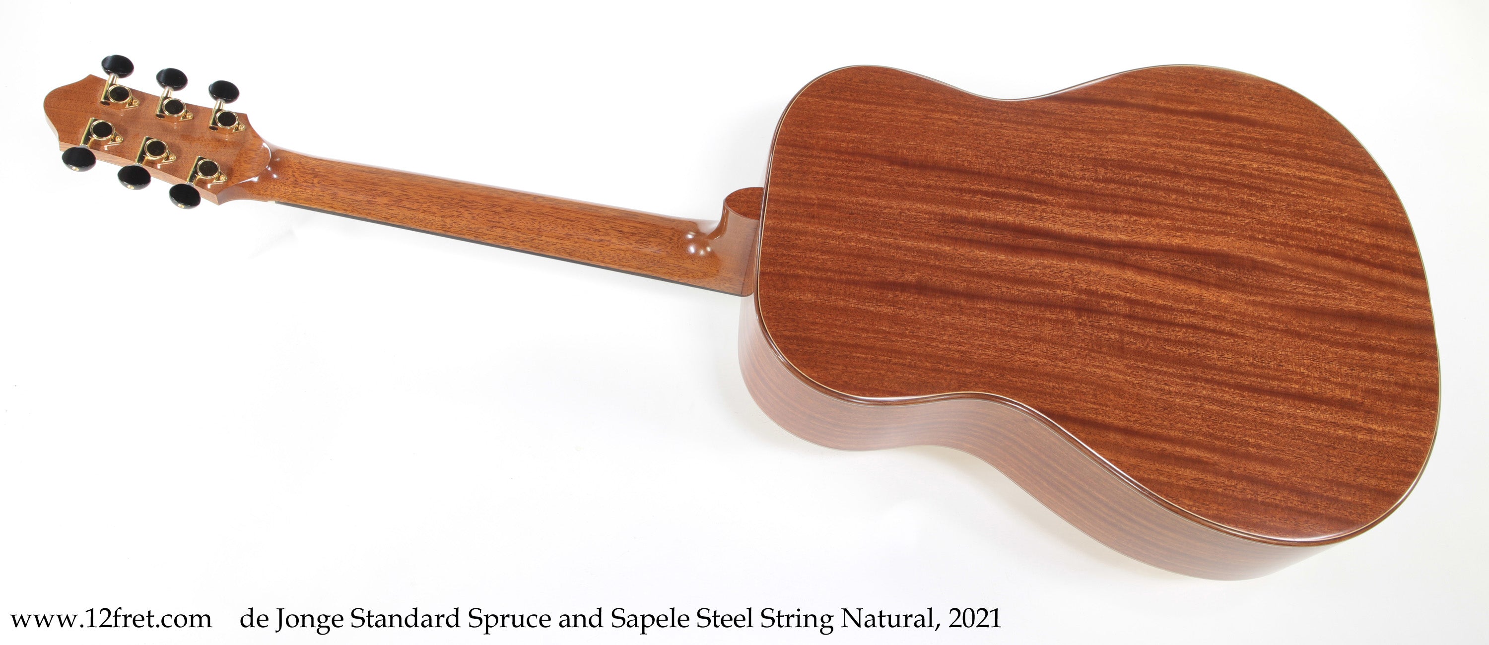 de Jonge Standard Spruce and Sapele Steel String Natural, 2021 - The Twelfth Fret