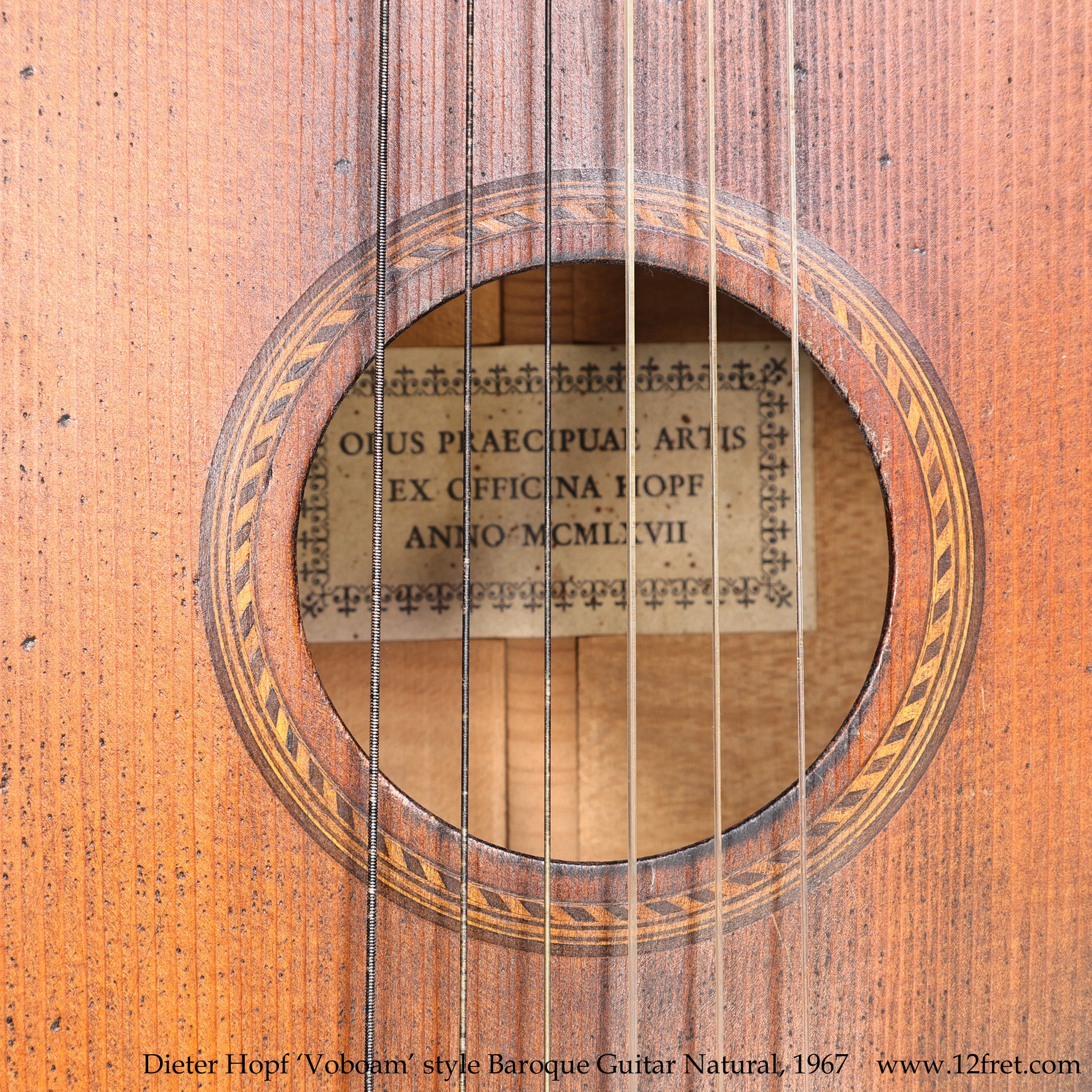 Dieter Hopf 'Voboam' style Baroque Guitar Natural, 1967 - The Twelfth Fret