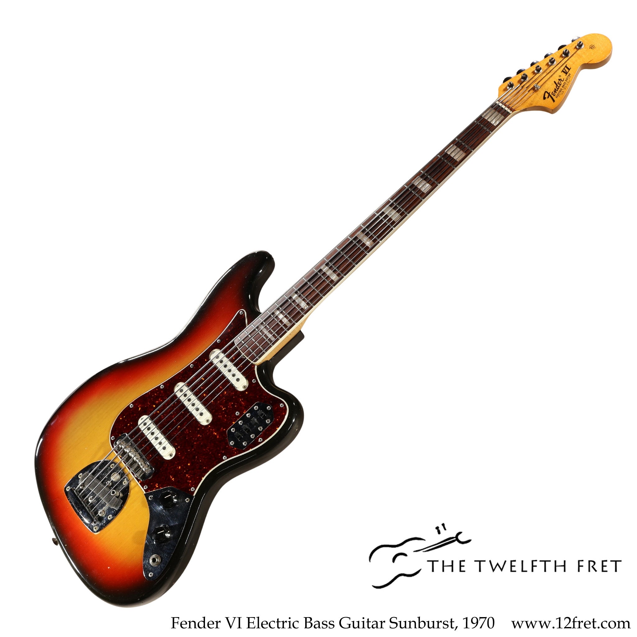 Fender VI Electric Bass Guitar Sunburst, 1970 - The Twelfth Fret
