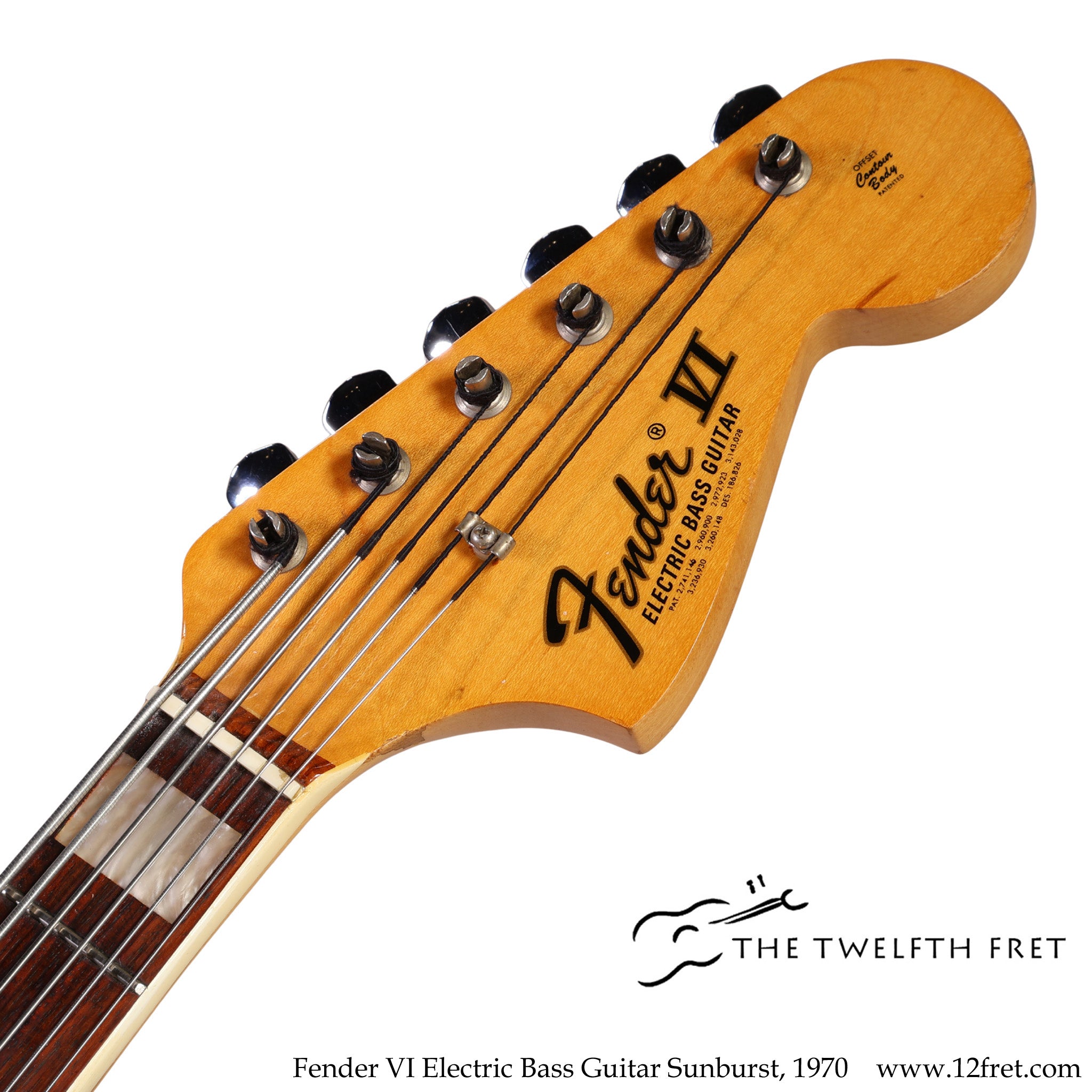 Fender VI Electric Bass Guitar Sunburst, 1970 - The Twelfth Fret