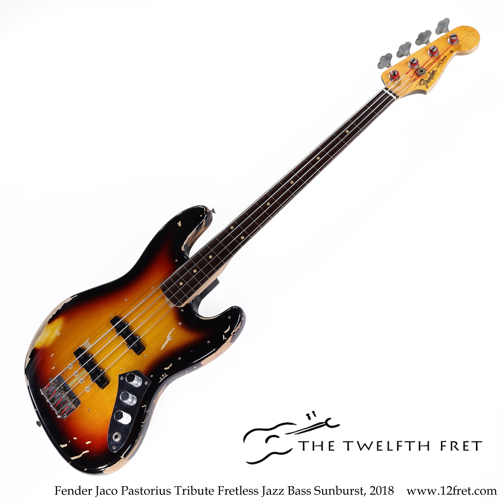 Fender Jaco Pastorius Tribute Fretless Jazz Bass Sunburst, 2018 - The Twelfth Fret