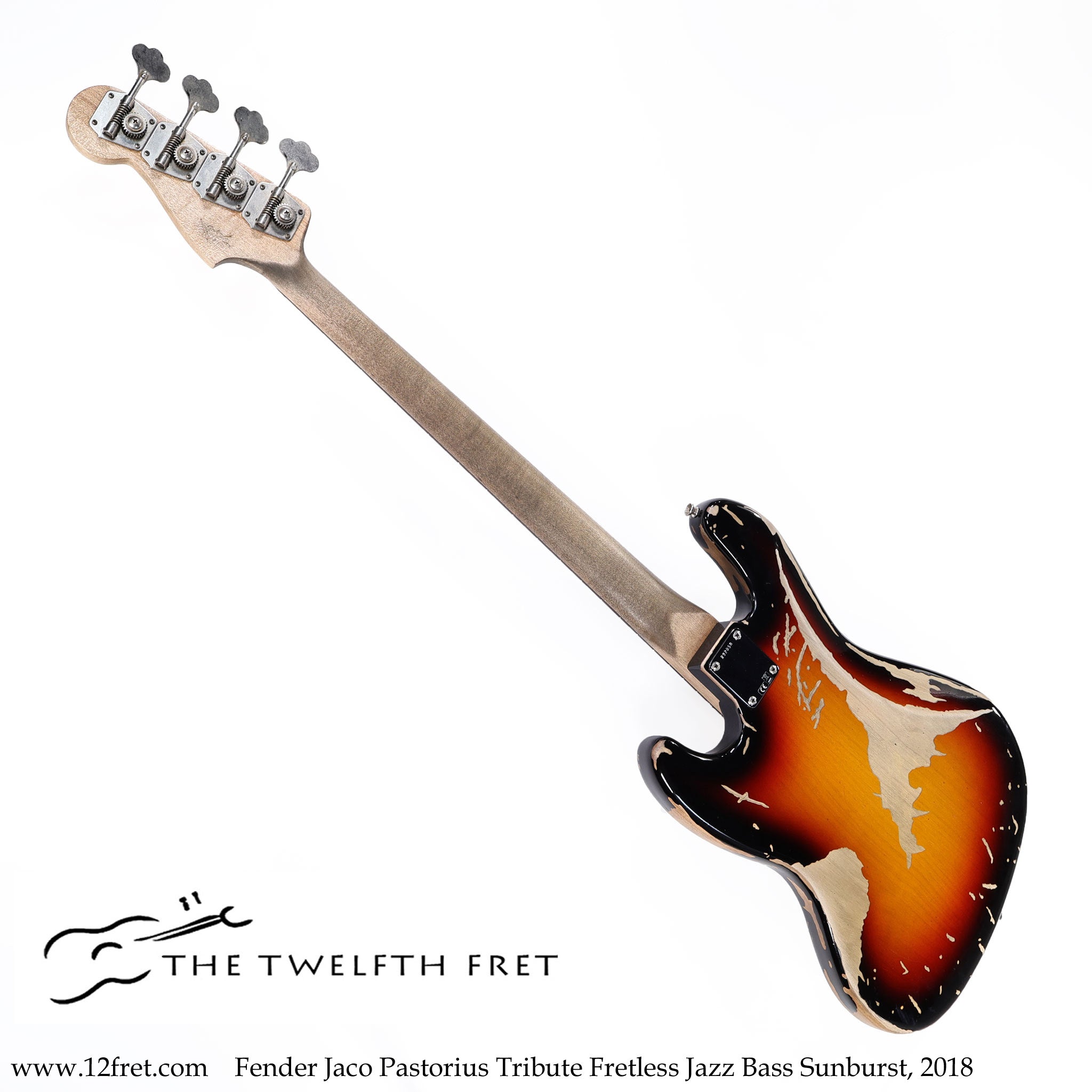 Fender Jaco Pastorius Tribute Fretless Jazz Bass Sunburst, 2018 - The Twelfth Fret