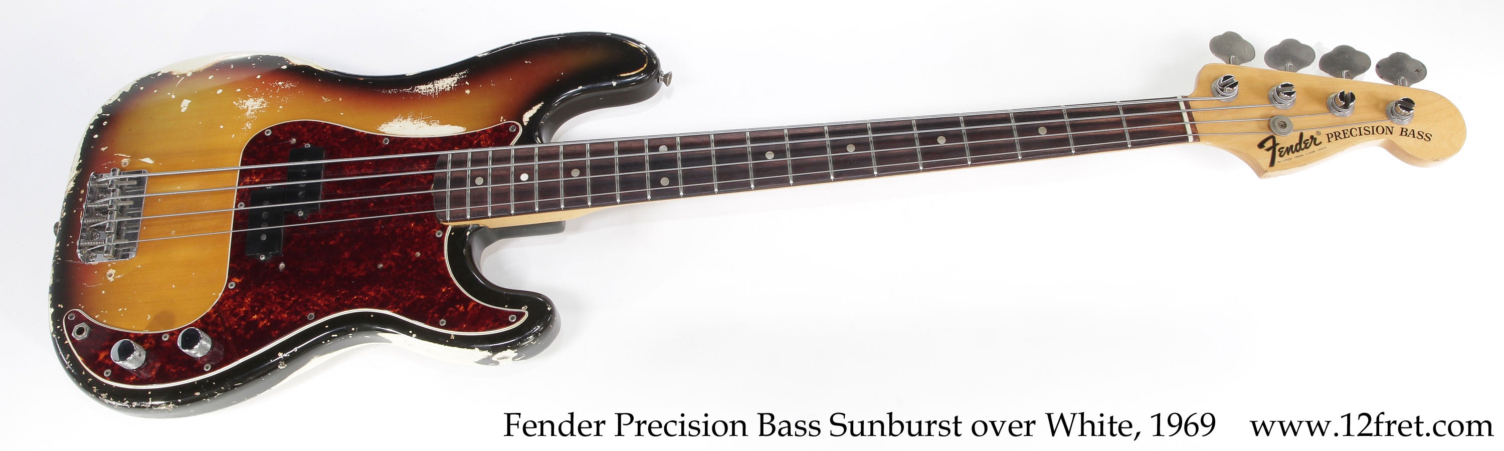 Fender Precision Bass Sunburst over White, 1969  - The Twelfth Fret
