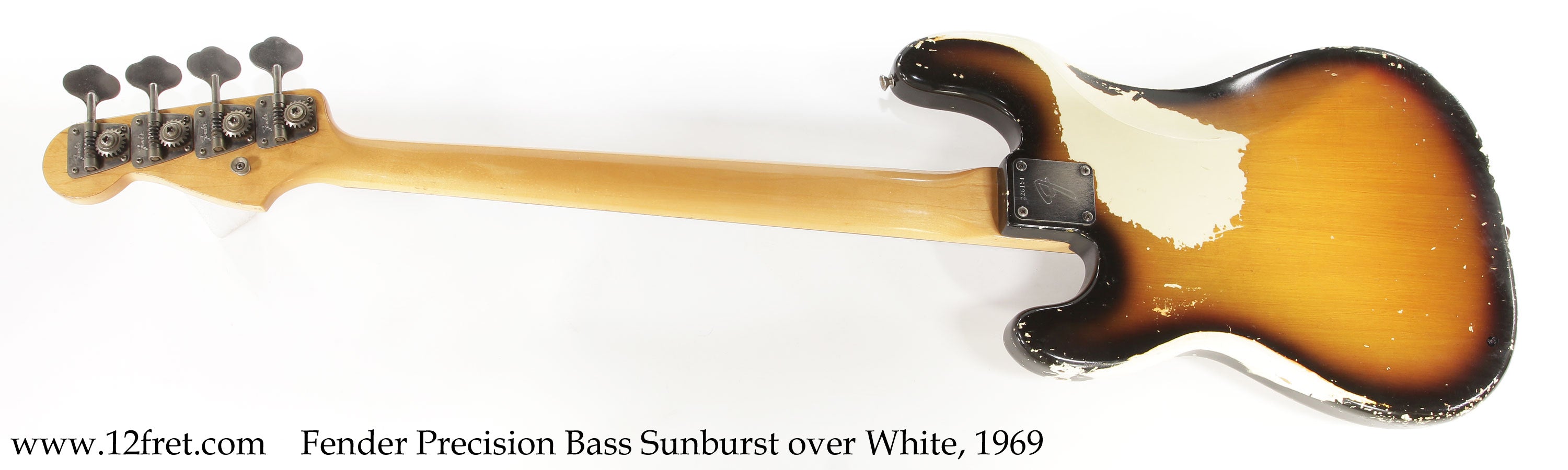 Fender Precision Bass Sunburst over White, 1969 - The Twelfth Fret