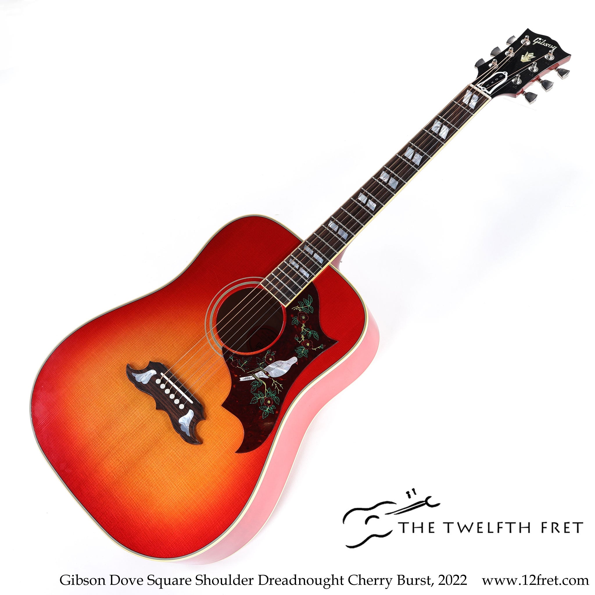 Gibson Dove Square Shoulder Dreadnought Cherry Burst, 2022 - The Twelfth Fret