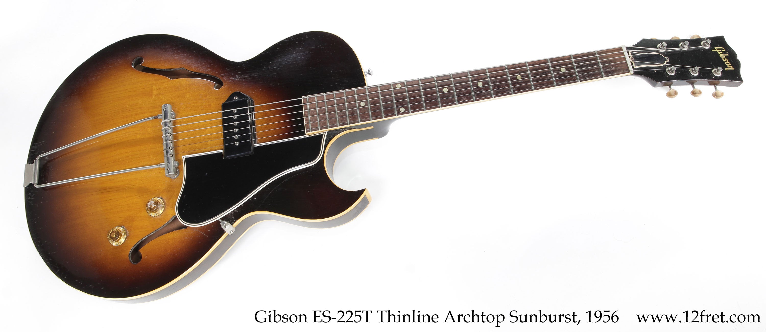 Gibson ES-225T Thinline Archtop Sunburst, 1956  - The Twelfth Fret