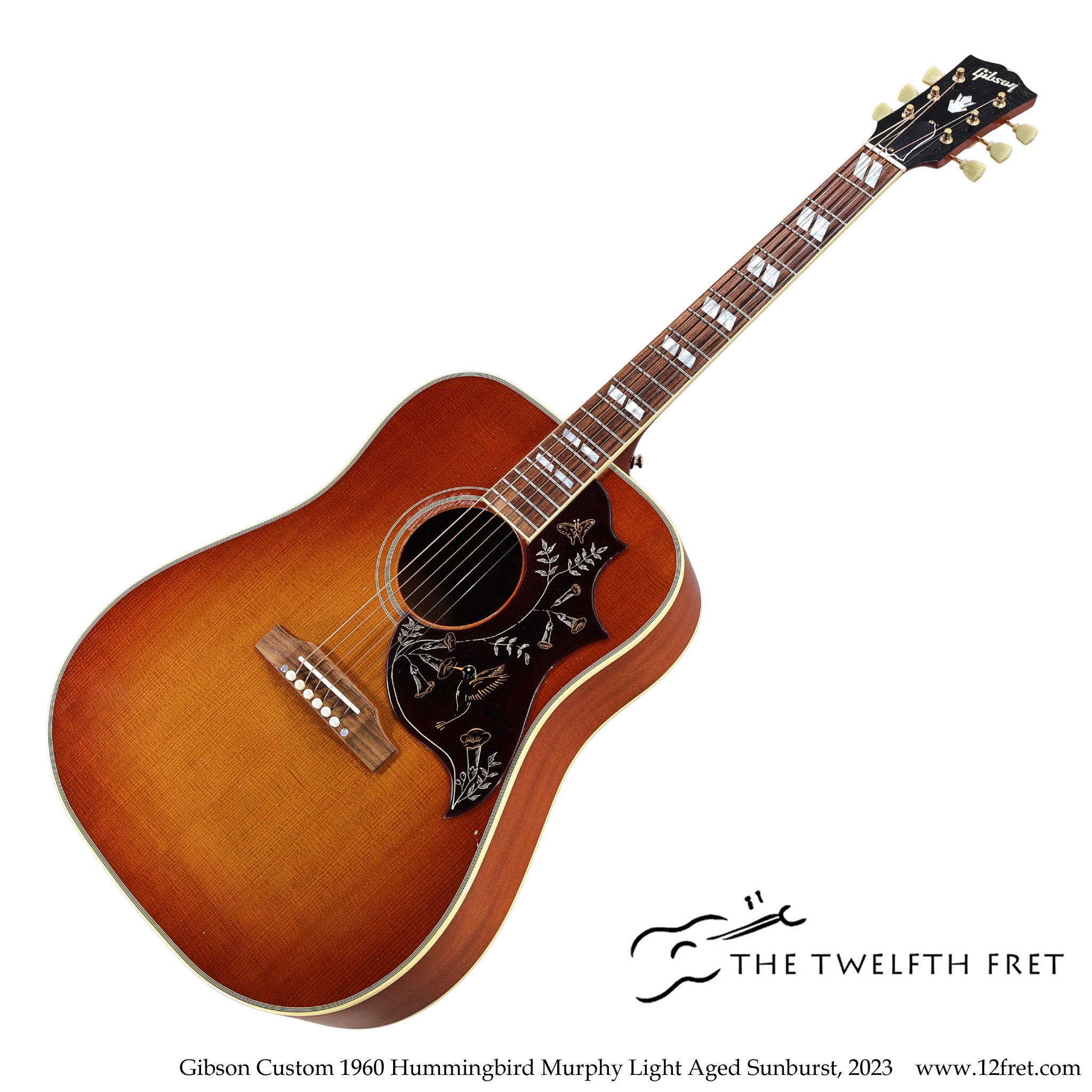 Gibson Custom 1960 Hummingbird Murphy Light Aged Sunburst, 2023 - The Twelfth Fret