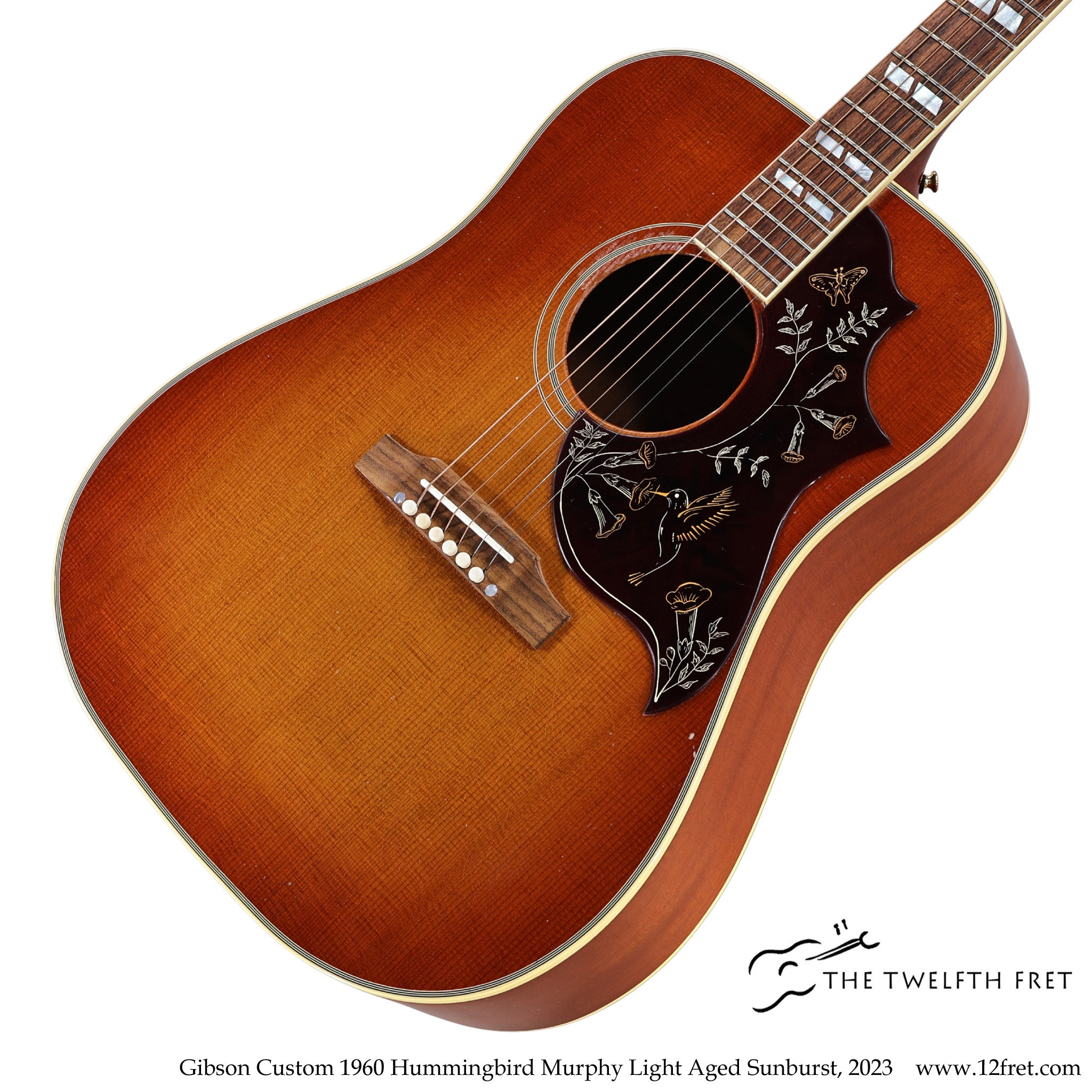 Gibson Custom 1960 Hummingbird Murphy Light Aged Sunburst, 2023 - The Twelfth Fret