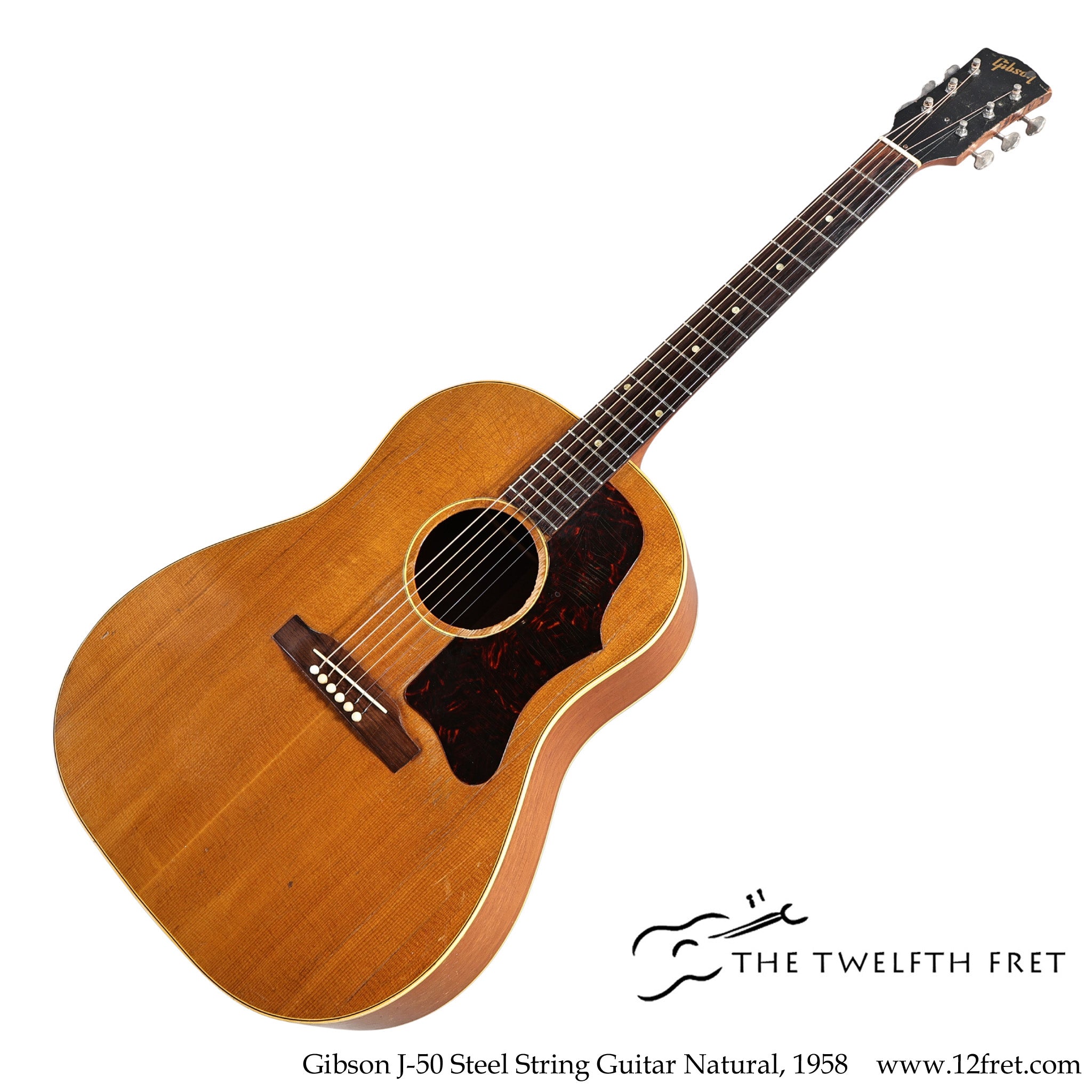 Gibson J-50 Steel String Guitar Natural, 1958 - The Twelfth Fret