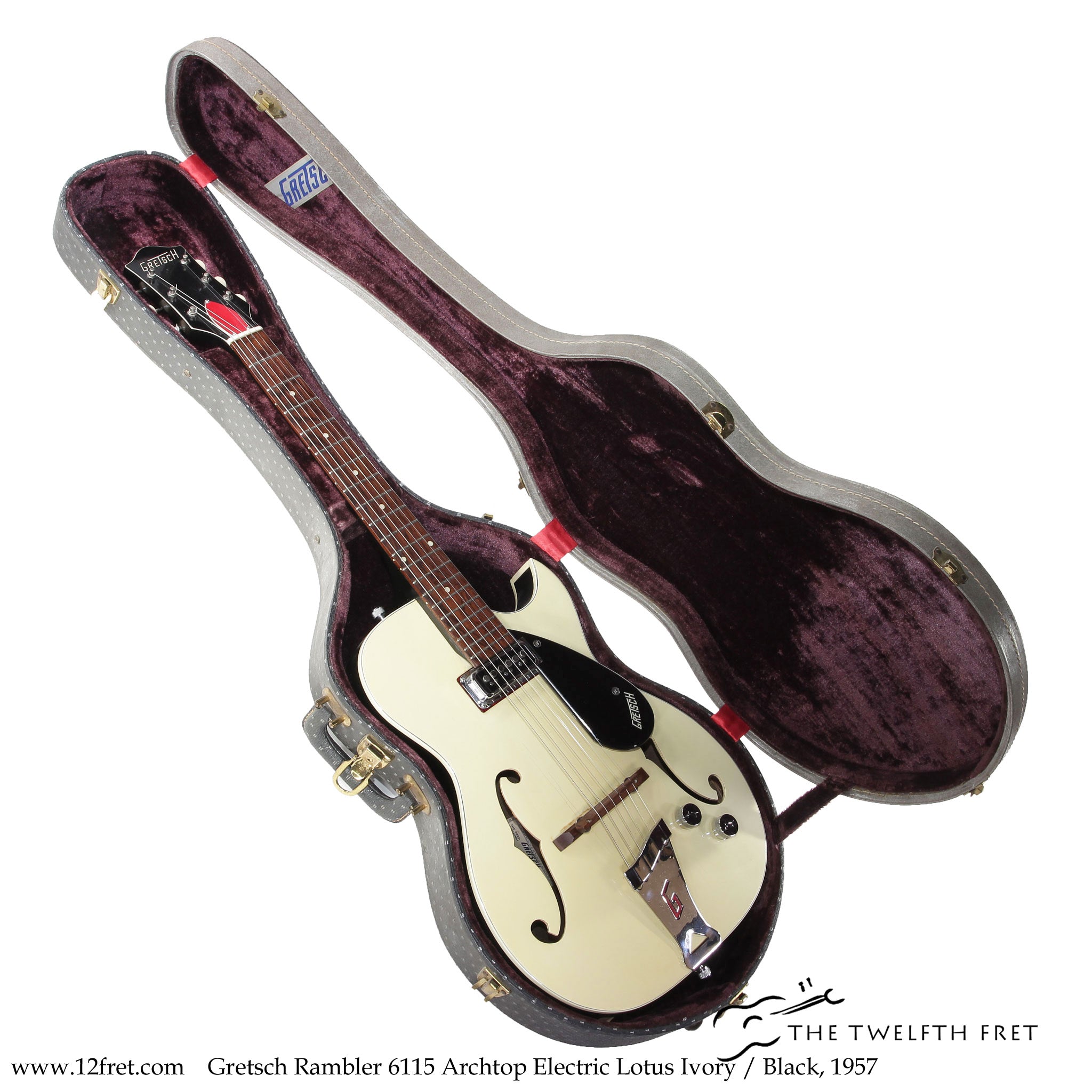 Gretsch Rambler 6115 Archtop Electric Lotus Ivory / Black, 1957 - The Twelfth Fret