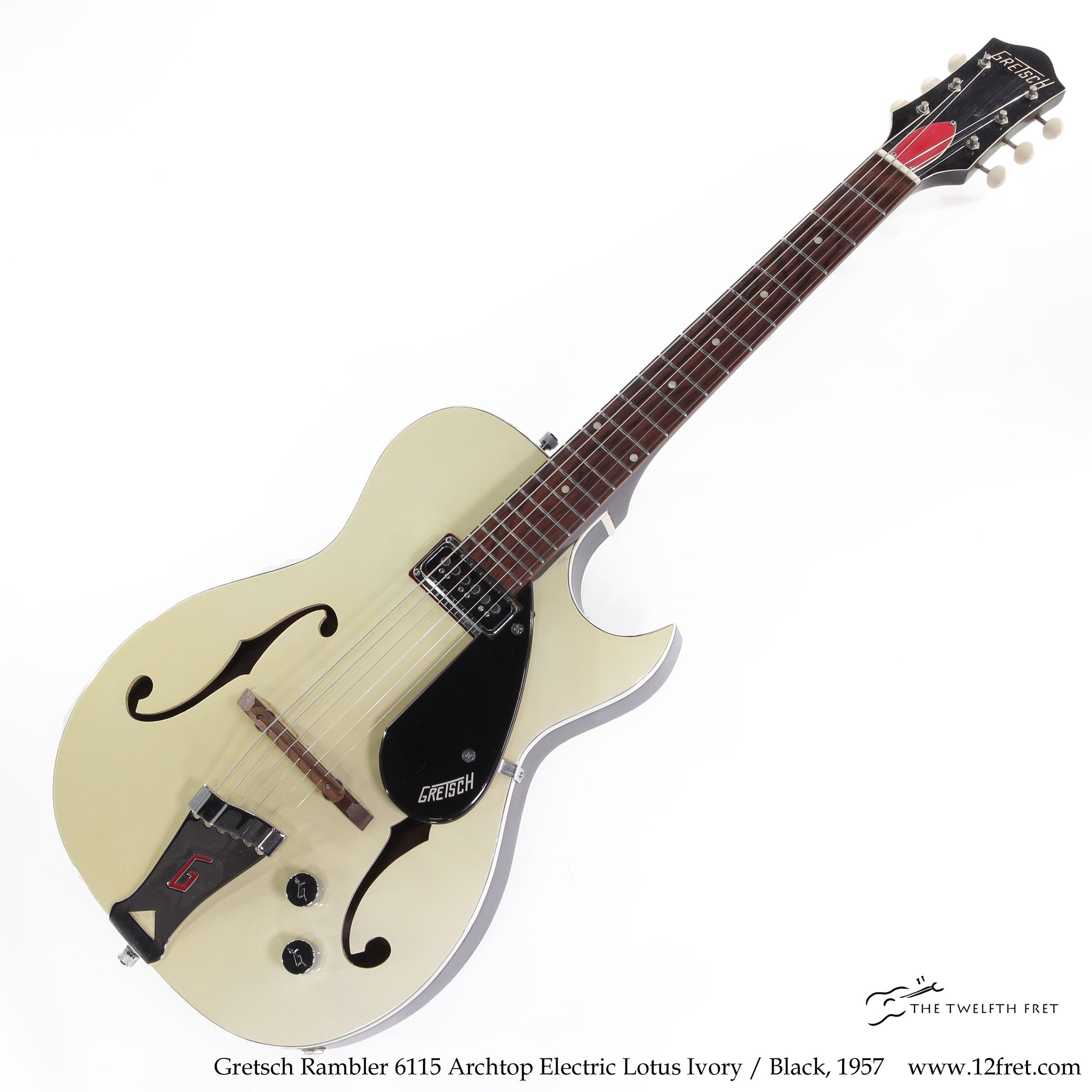 Gretsch Rambler 6115 Archtop Electric Lotus Ivory / Black, 1957 - The Twelfth Fret