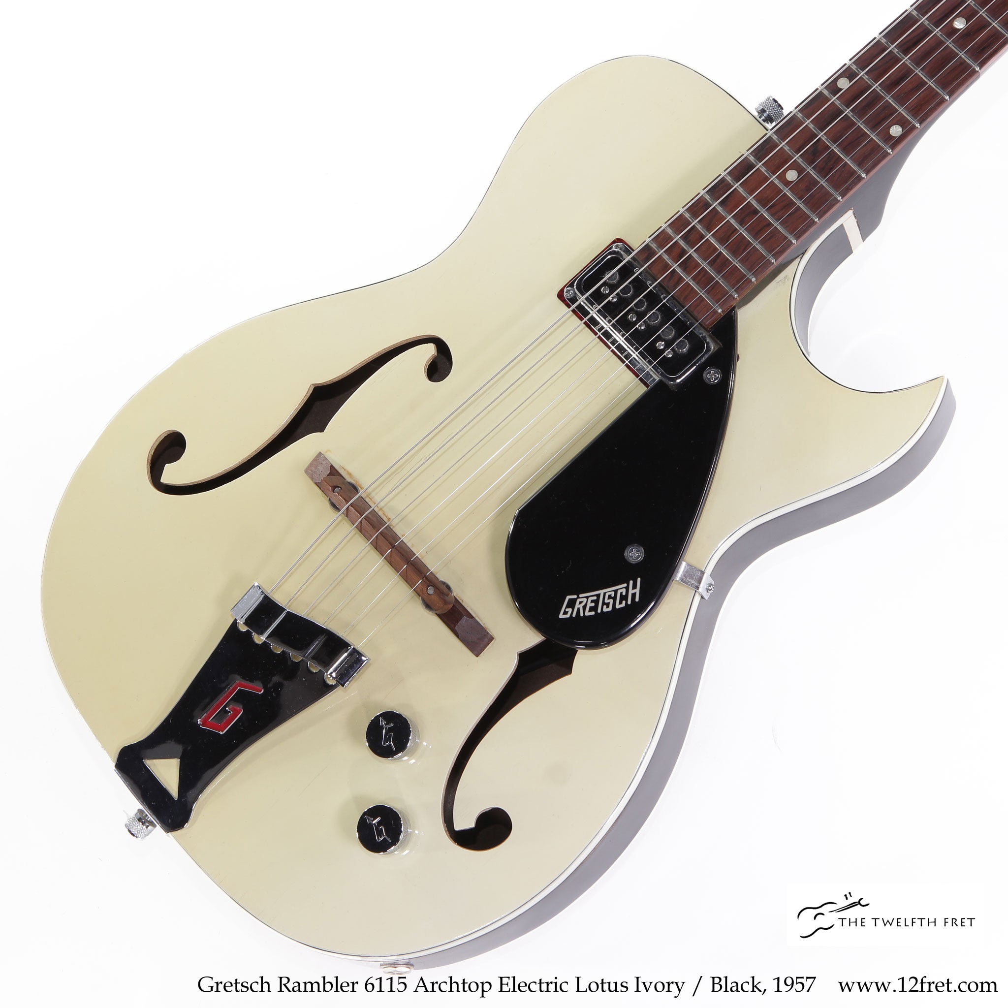 Gretsch Rambler 6115 Archtop Electric Lotus Ivory / Black, 1957 - The Twelfth Fret