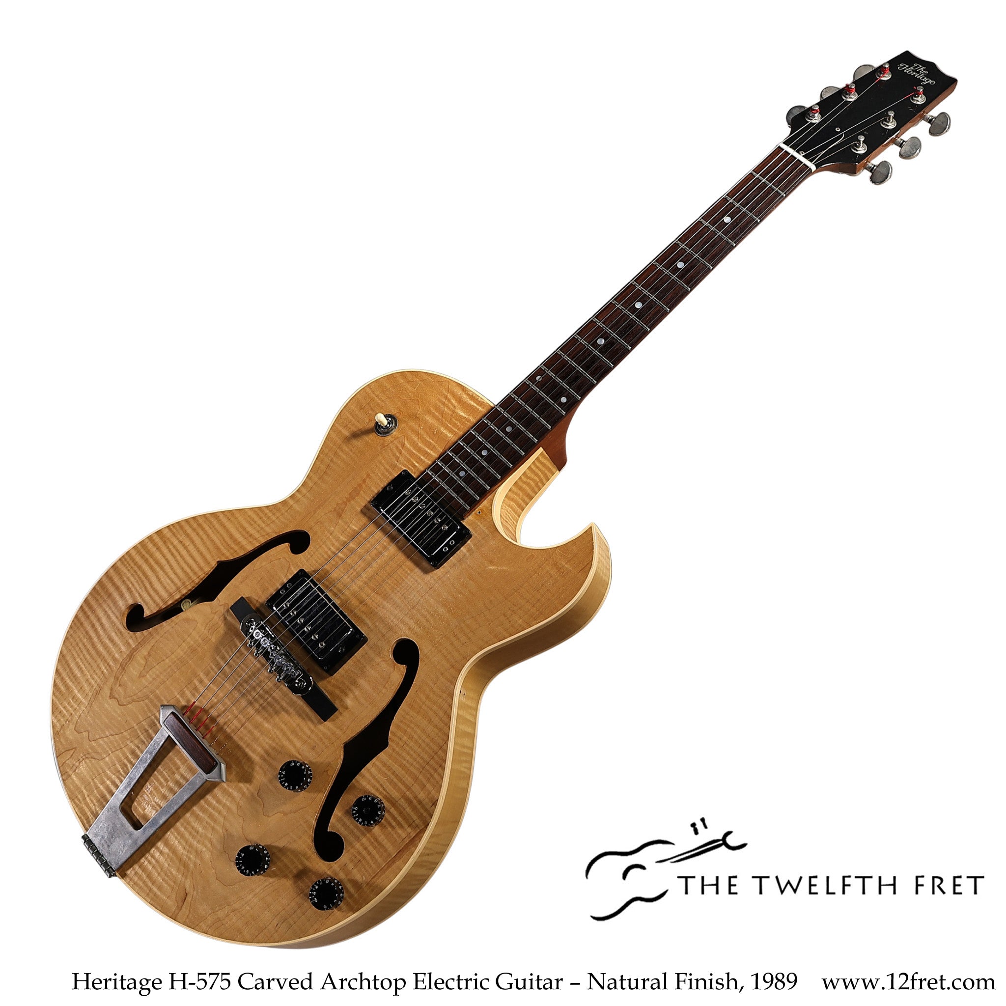 ギター Heritage H-575 Classic Heritage H-575 Carved Archtop Electric Guitar – Natural Finish