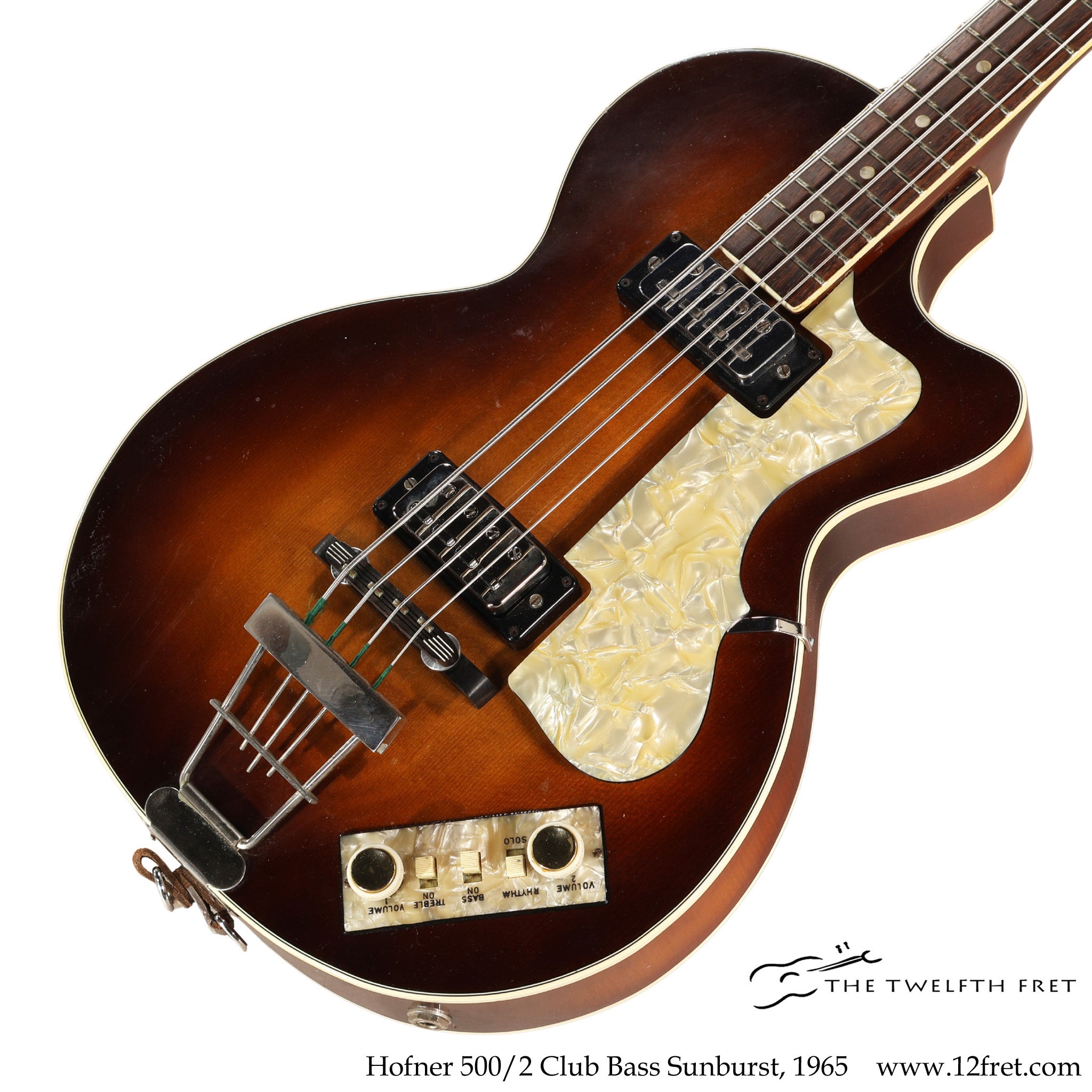 Hofner 500/2 Club Bass Sunburst, 1965 - The Twelfth Fret