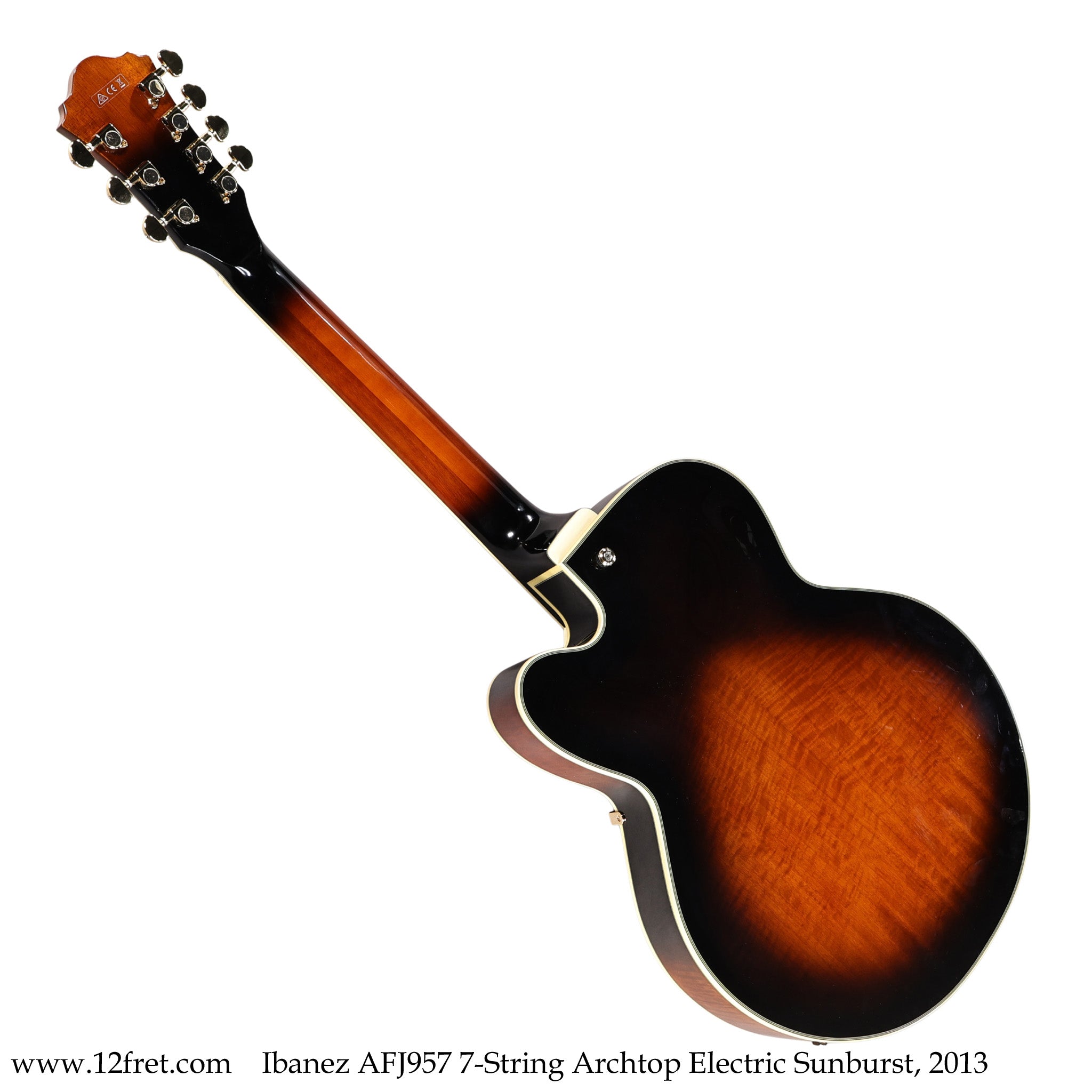 Ibanez AFJ957 7-String Archtop Electric Guitar Sunburst, 2013