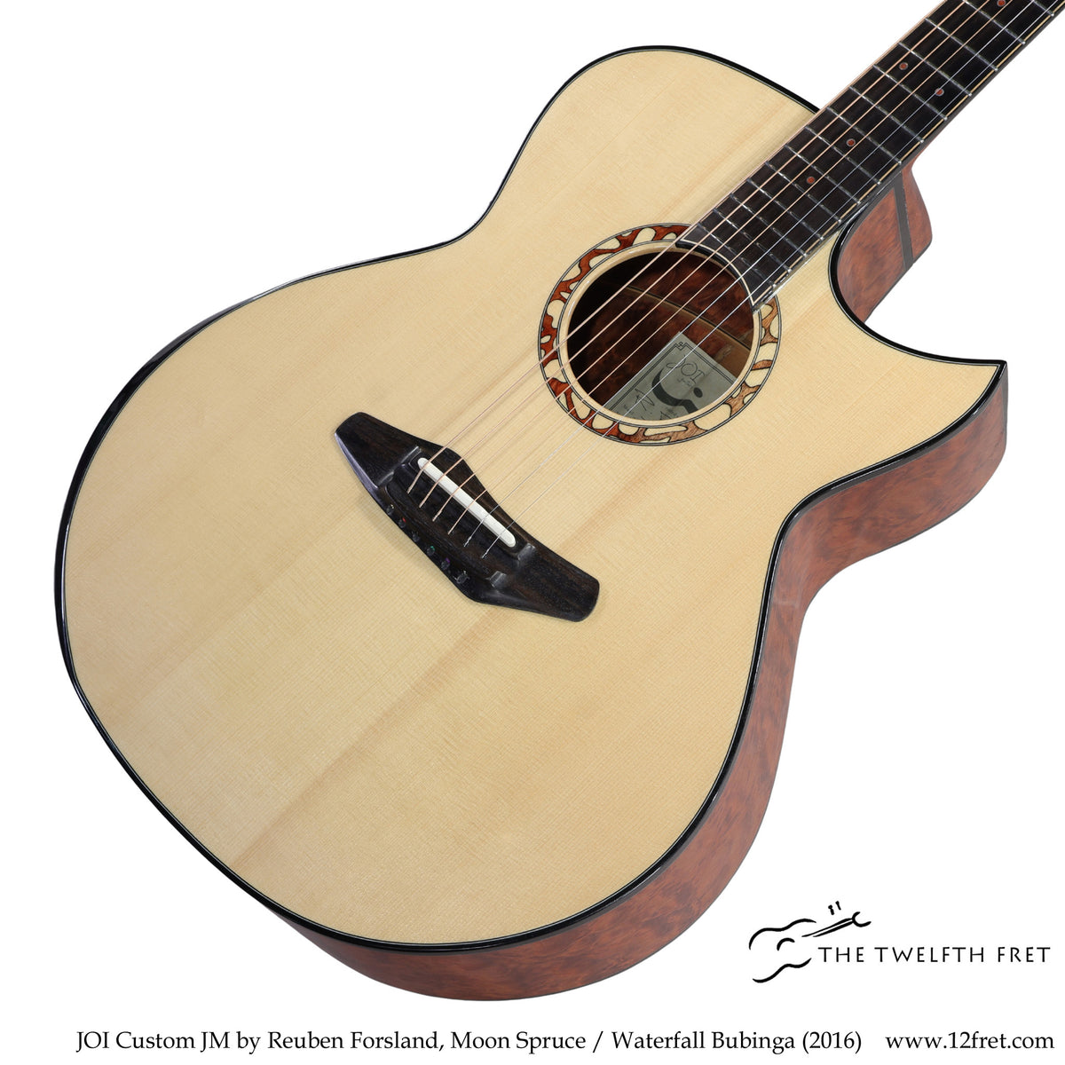 JOI Custom JM by Reuben Forsland, Moon Spruce / Waterfall Bubinga (2016) - The Twelfth Fret
