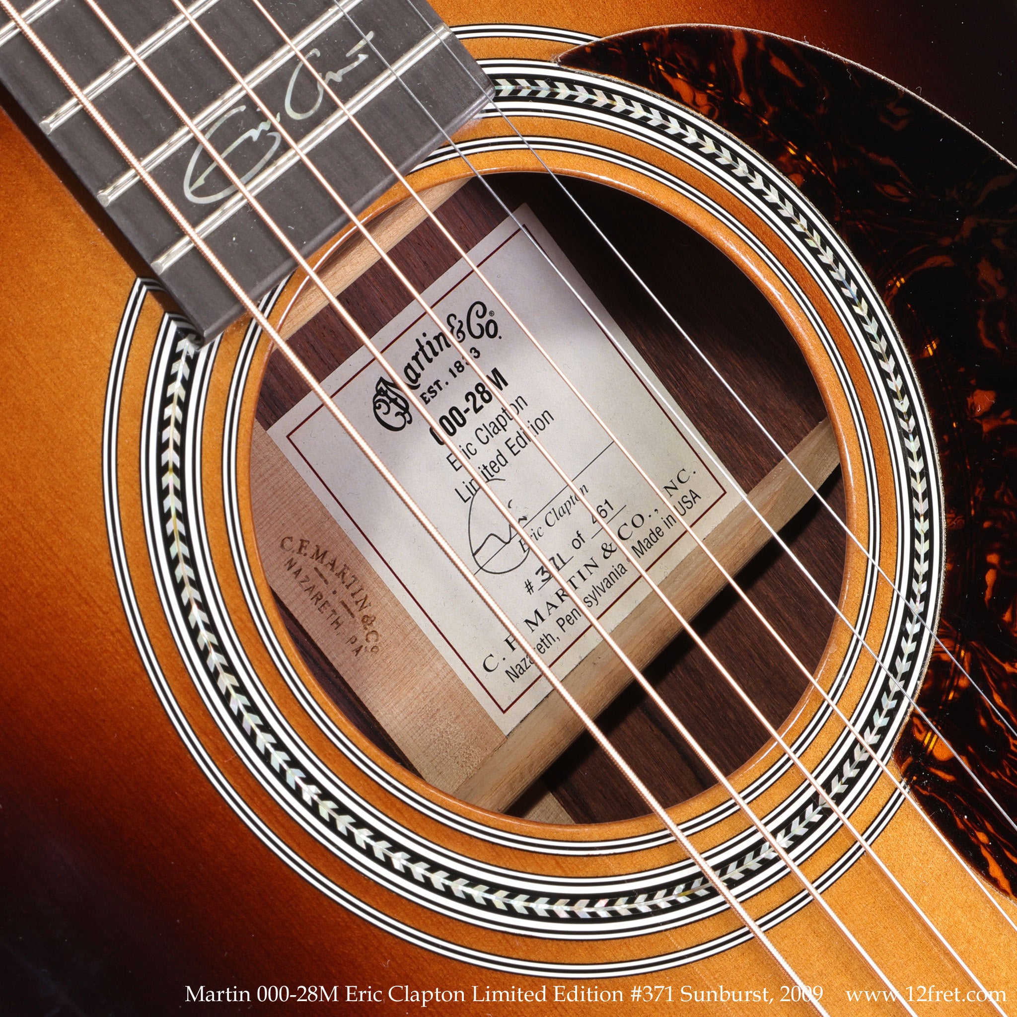 Martin 000-28M Eric Clapton Limited Edition #371 Sunburst, 2009    www.12fret.com