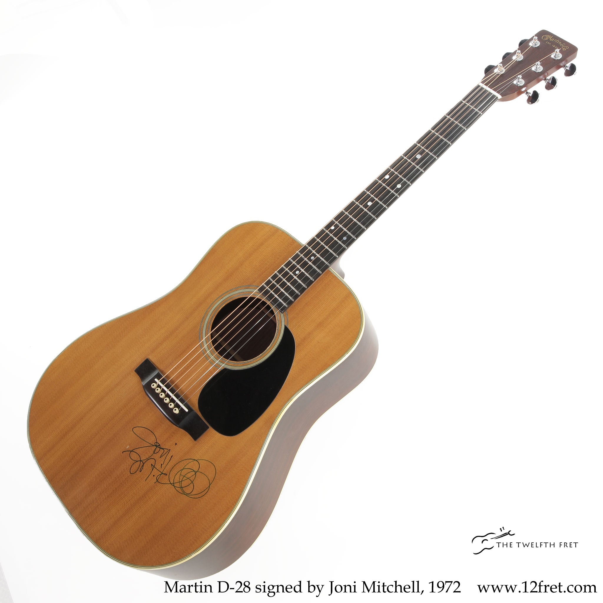 Martin D-28 signed by Joni Mitchell, 1972 - The Twelfth Fret