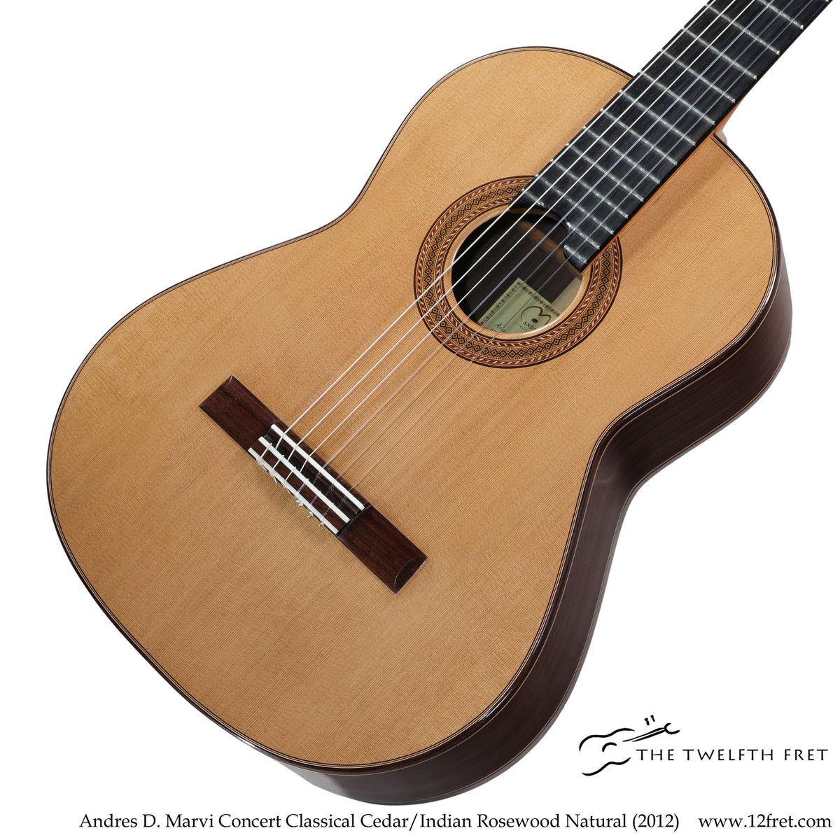 Andres D. Marvi Concert Classical Cedar/Indian Rosewood Natural (2012) - The Twelfth Fret