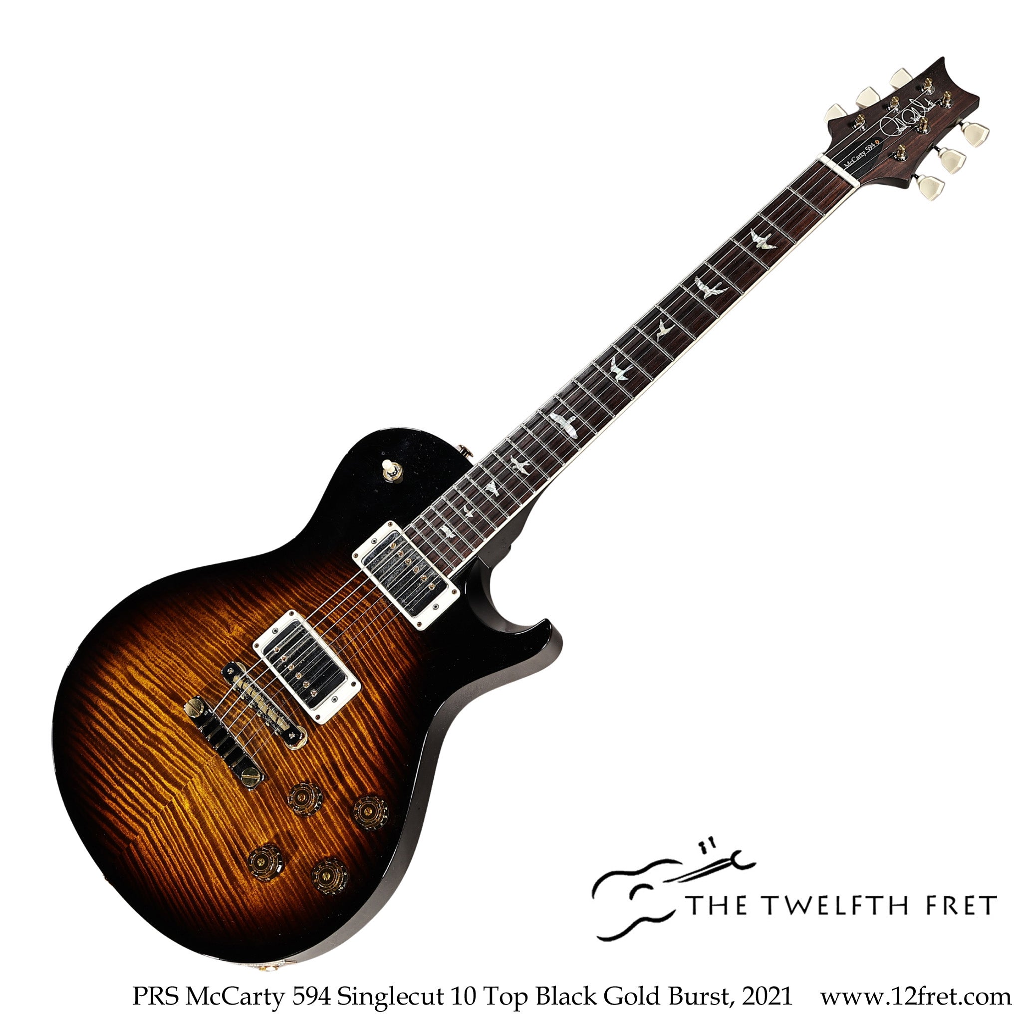 PRS McCarty 594 Singlecut 10 Top Black Gold Burst, 2021 - The Twelfth Fret