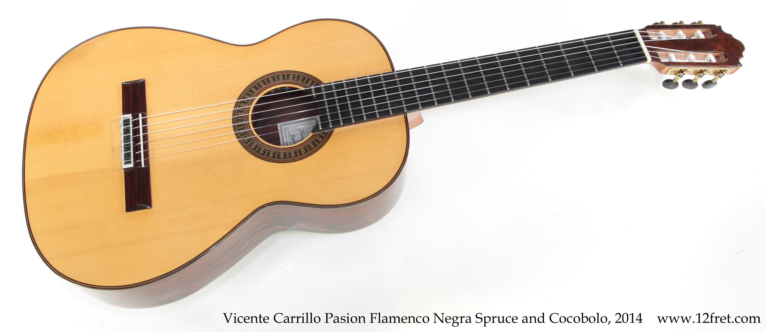 Vicente Carrillo Pasion Flamenco Negra Spruce and Cocobolo, 2014 - The Twelfth Fret