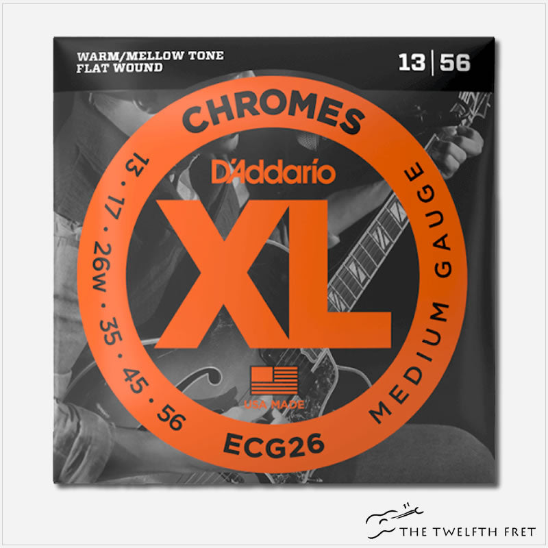 D'Addario ECB81M 45-100 Chromes Flatwound Stainless Steel - Snarenset voor 4-string basgitaar D'Addario ECB81M 45-100 Chromes Flatwound Stainless Steel - Snarenset voor 4-string basgitaar