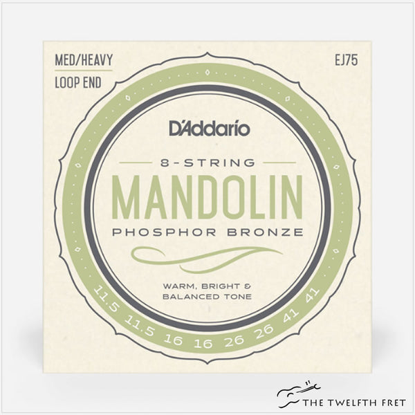 D'Addario Phosphor Bronze Mandolin Strings  (EJ75) - The Twelfth Fret