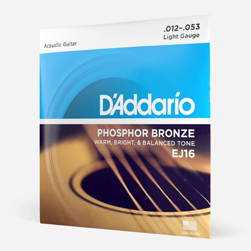D'Addario Phosphor Bronze Acoustic Guitar Strings - .012-.05 Light