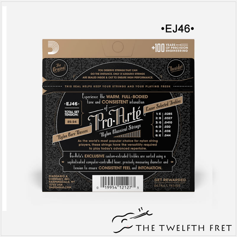 EJ46 - D'Addario Pro-Arté Nylon Classical Guitar Strings - The Twelfth Fret