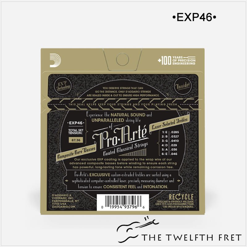 EXP46 COATED - D'Addario Pro-Arté Nylon Classical Guitar Strings - The Twelfth Fret