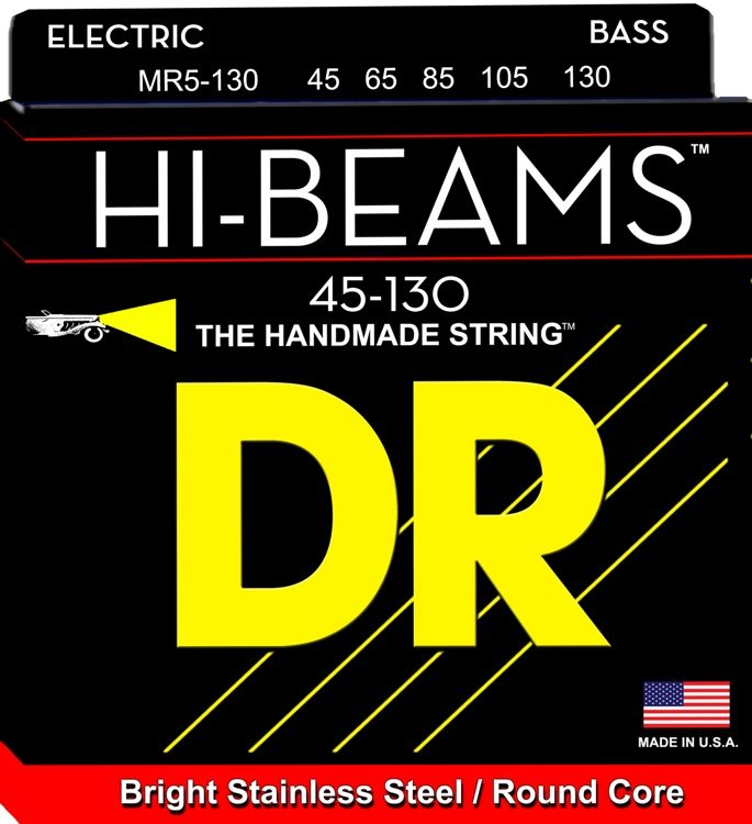 DR Strings MR5-130 Stainless Steel Bass Strings 45-130