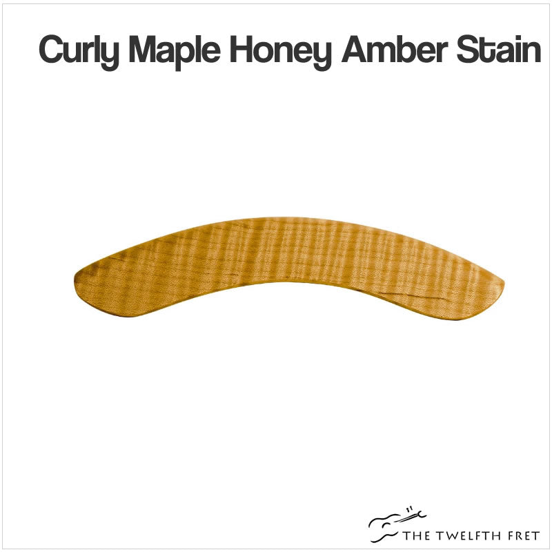 Deering Wooden Banjo Armrest - CURLY MAPLE HONEY AMBER  - The Twelfth Fret