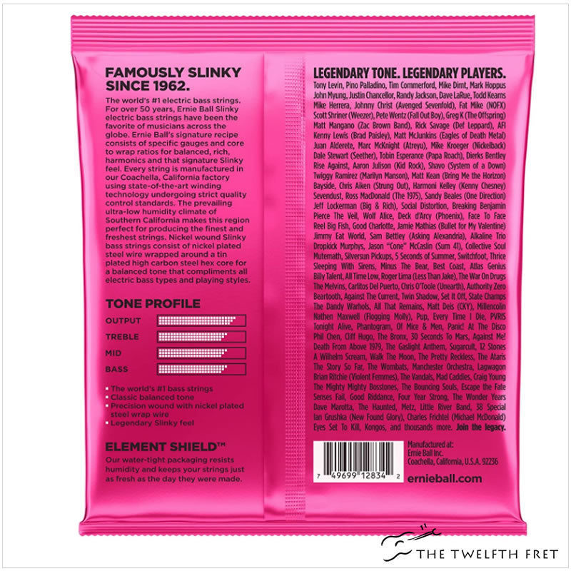 Ernie Ball Super Slinky NIckel Wound Electric Bass Strings (45-100) - The Twelfth Fret