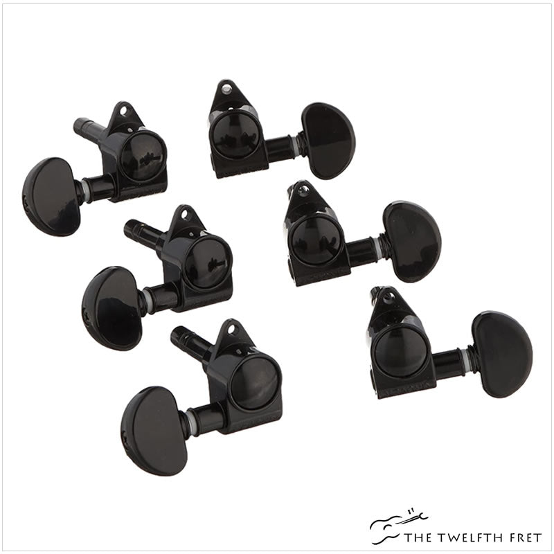 Grover 3x3 Locking Guitar Tuners (BLACK) - The Twelfth Fret